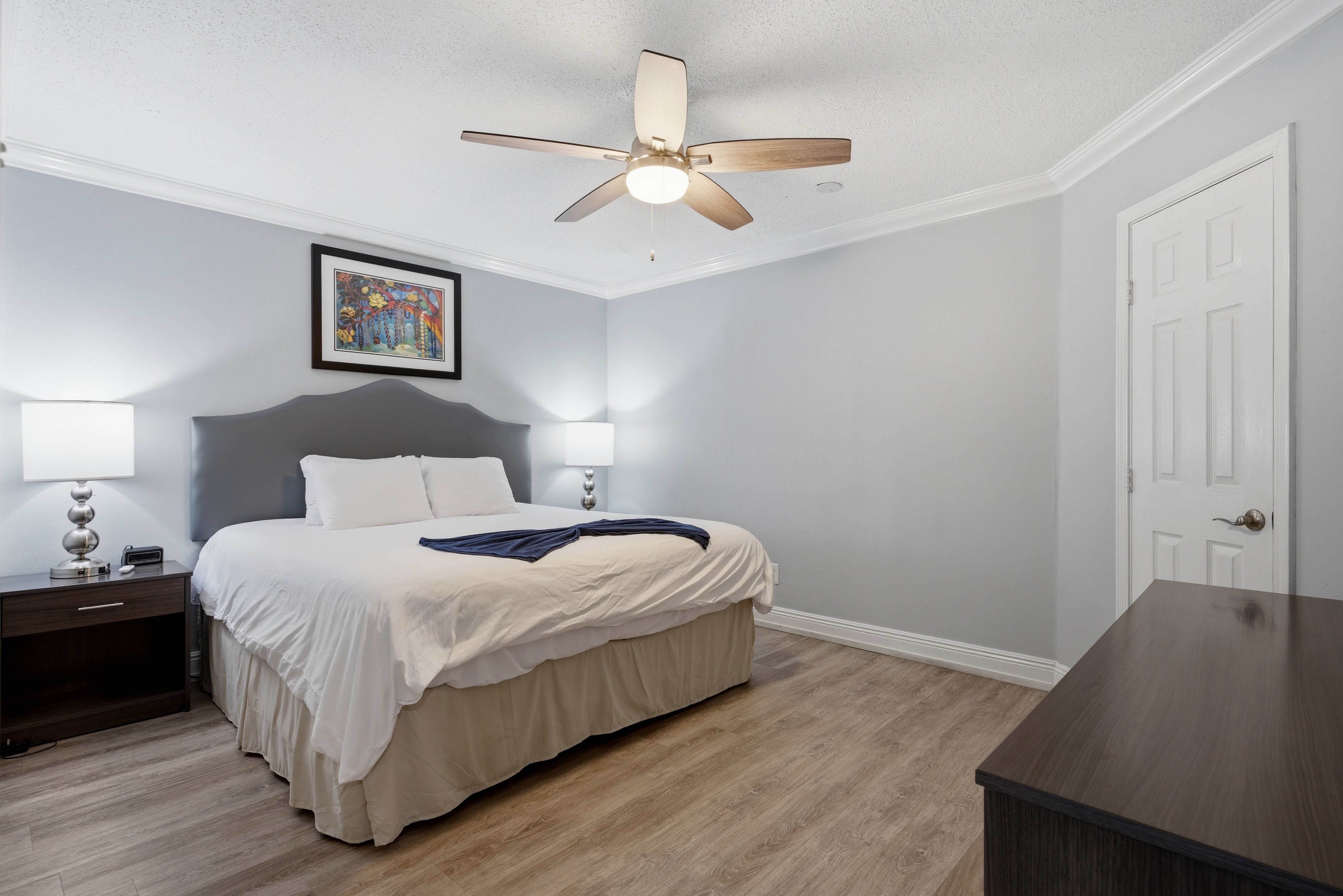 Bedroom with soft linens