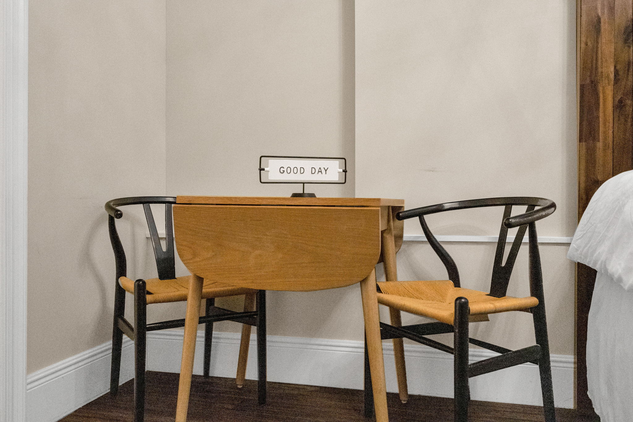 Cozy dining nook for coffee or work