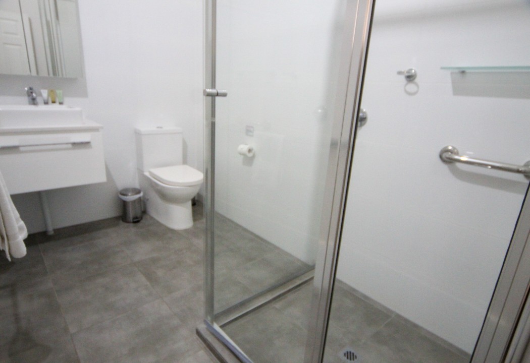 Each unit features a sleek, updated bathroom with contemporary fixtures.