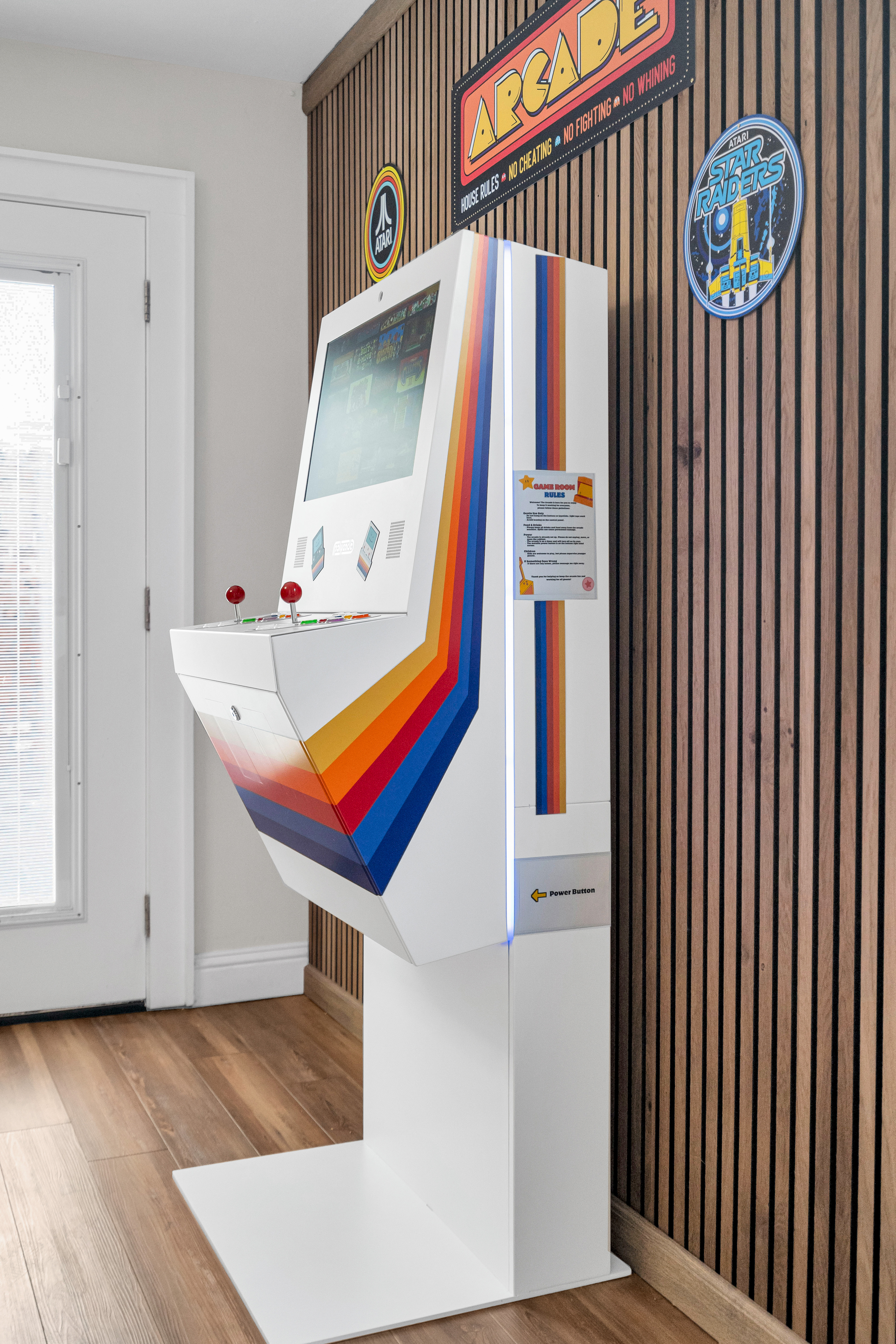 Retro arcade machine, nostalgic fun for all ages!