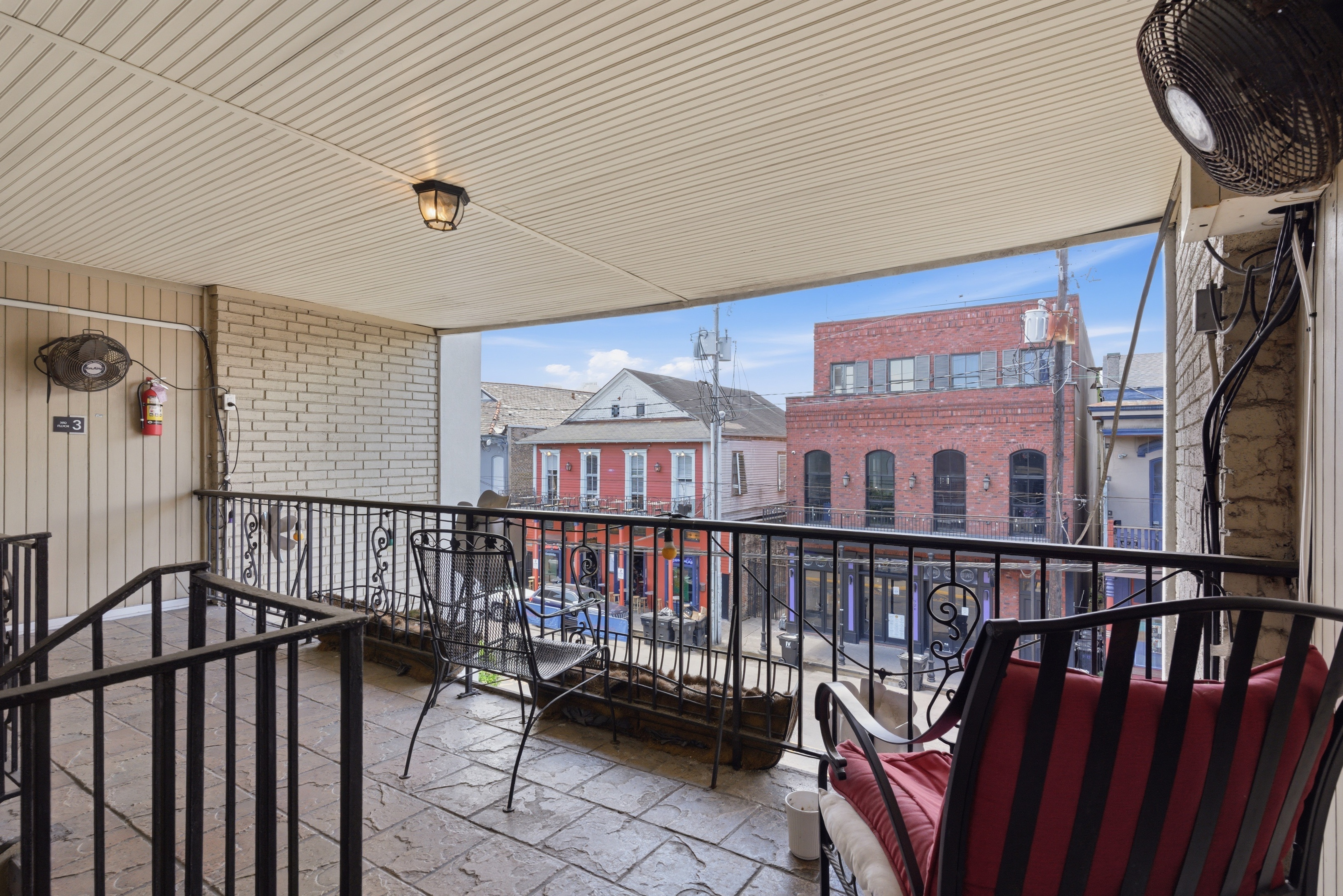Balcony with relaxed neighborhood views