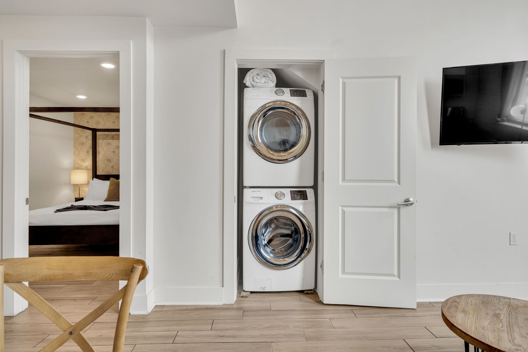 In-unit washer and dryer for ultimate convenience during your stay-pack light and refresh as needed! (Unit 1)