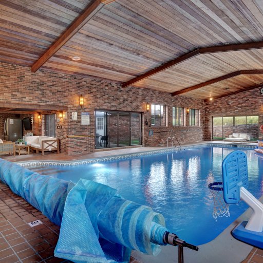 Private heated indoor pool – swim year round in your own enclosed retreat.