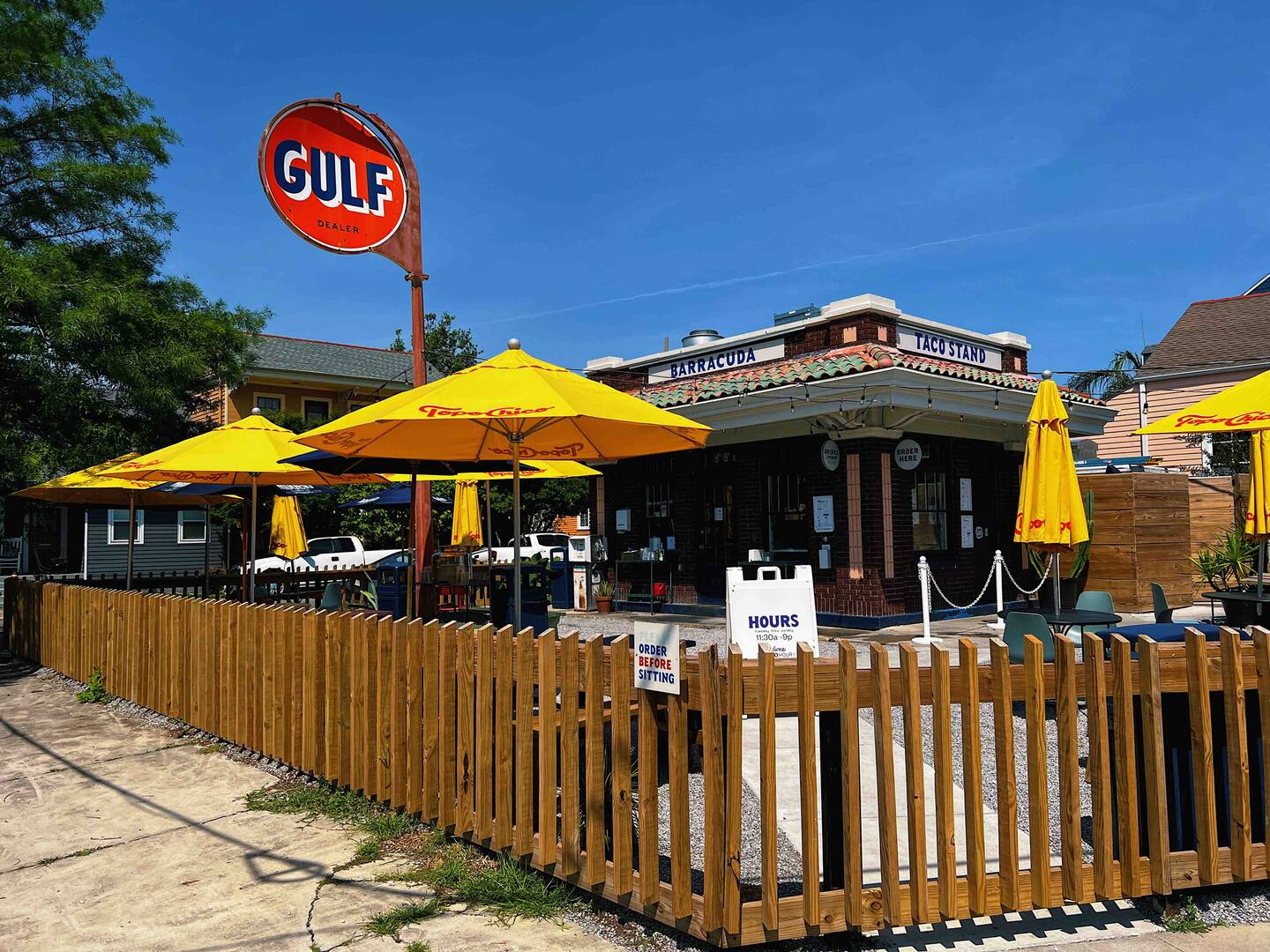 Barracuda Taco Stand - my favorite taco spot in New Orleans!

My mouth is watering right now thinking about their fish tacos. Good margaritas too. 

This location is only a few blocks away.