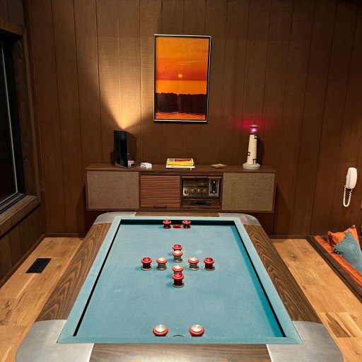 Bumper pool and stereo