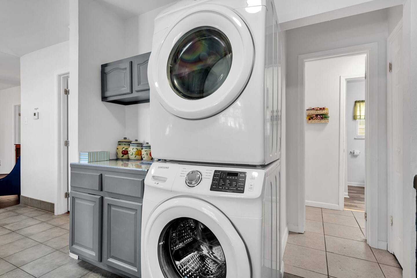 Washer and dryer for guest use