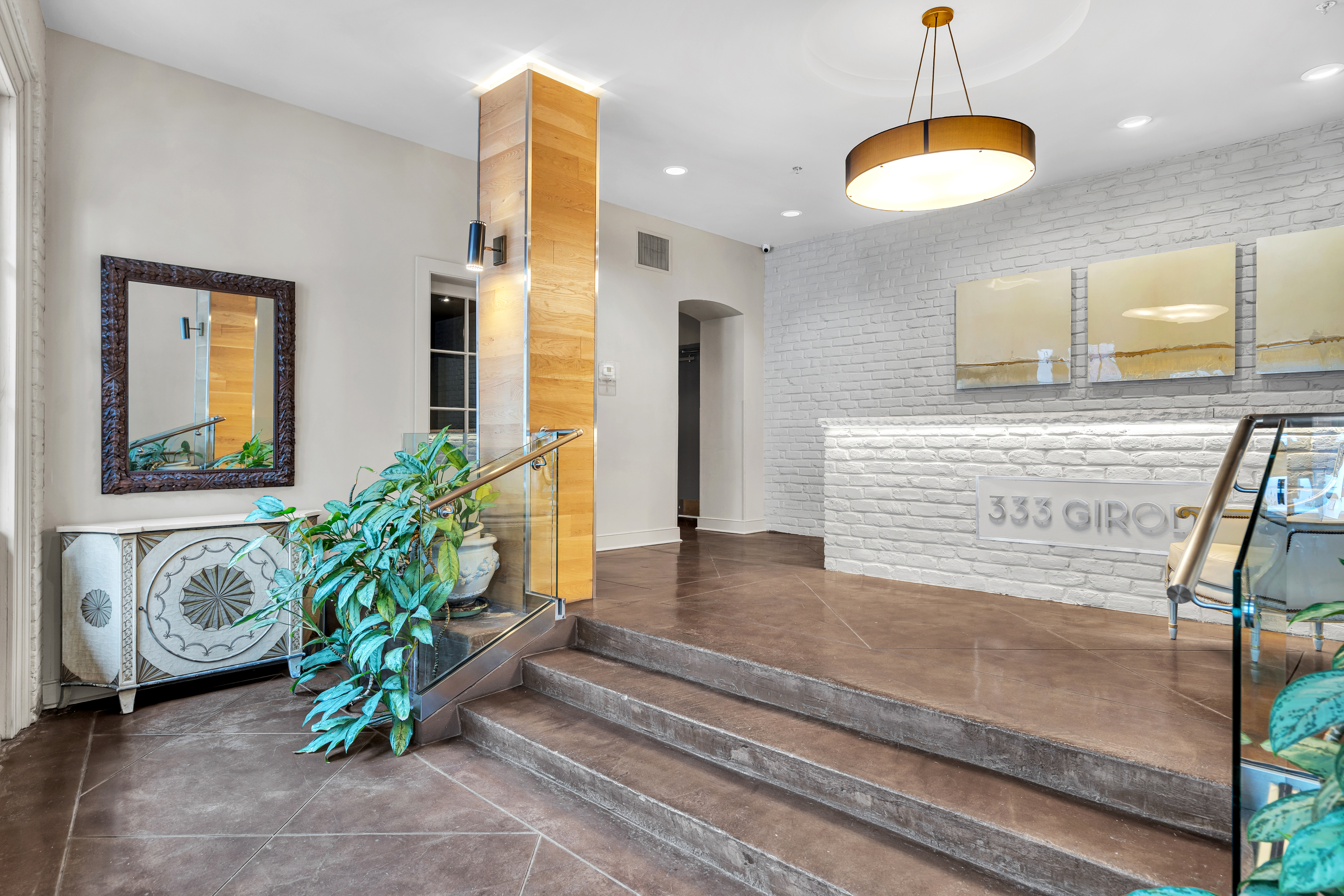 Chic lobby with modern touches.