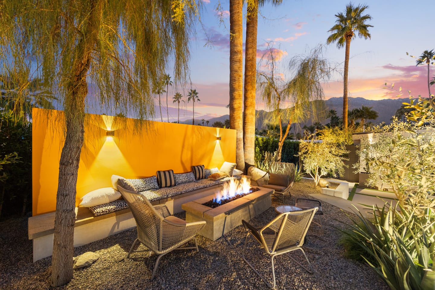 Burton Lux private fire pit lounge