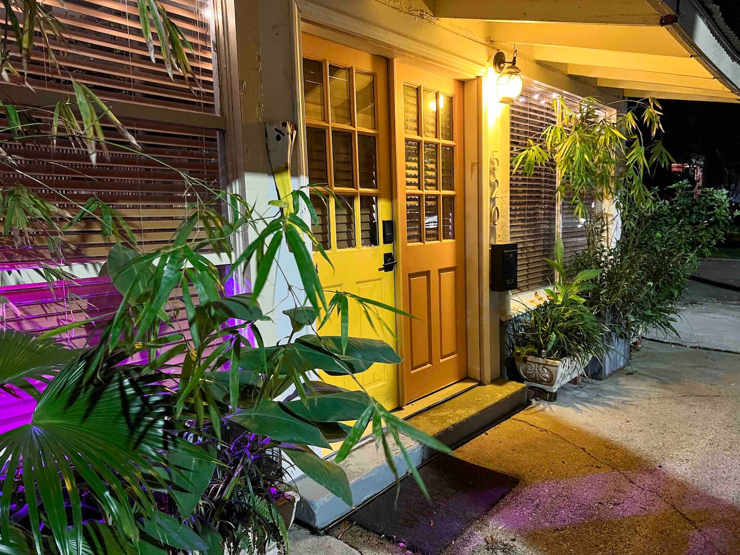 Well lit exterior for your evening arrivals.