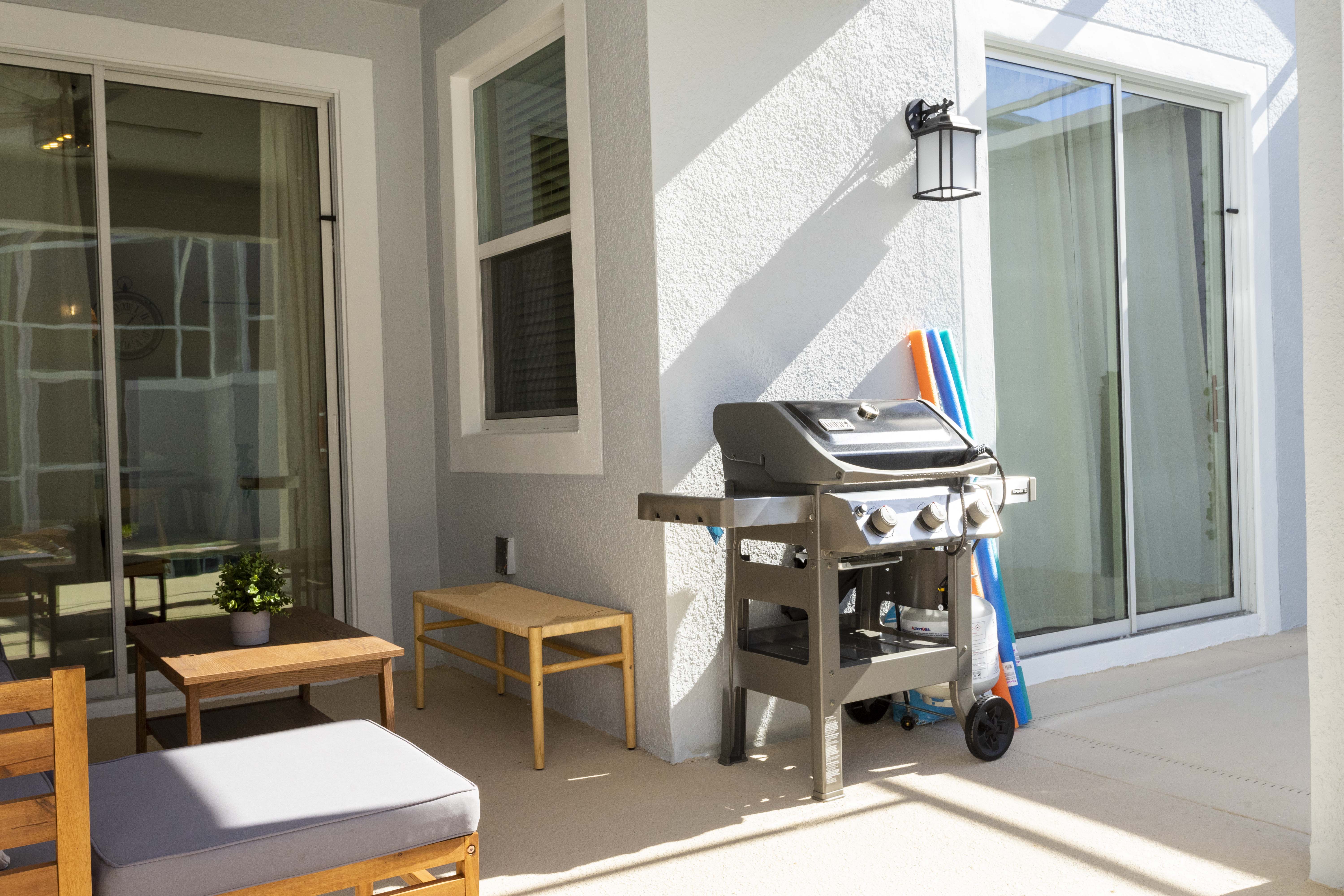 A BBQ grill available (upon request) at the Pool area  for the families to enjoy 