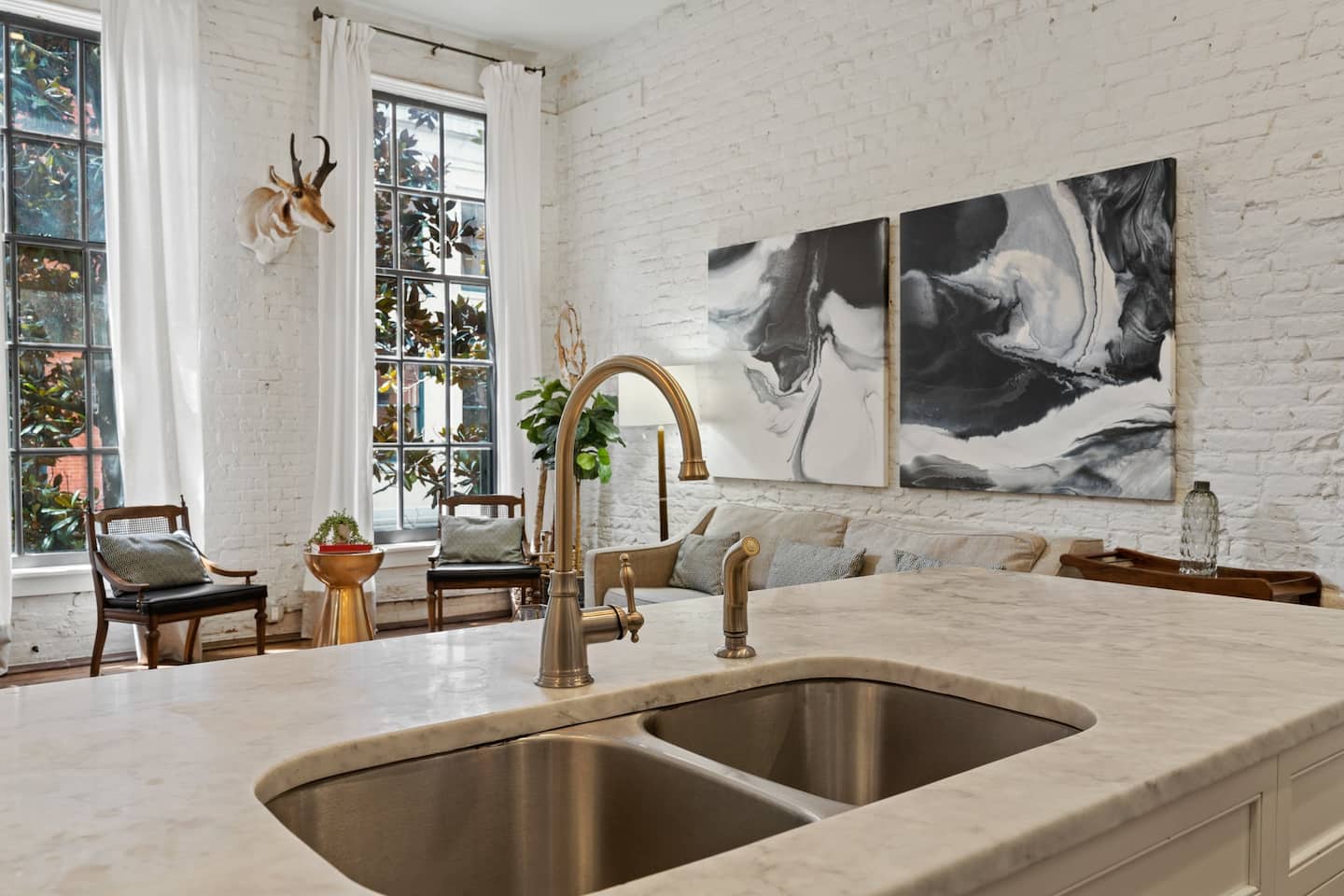 View of the living room space