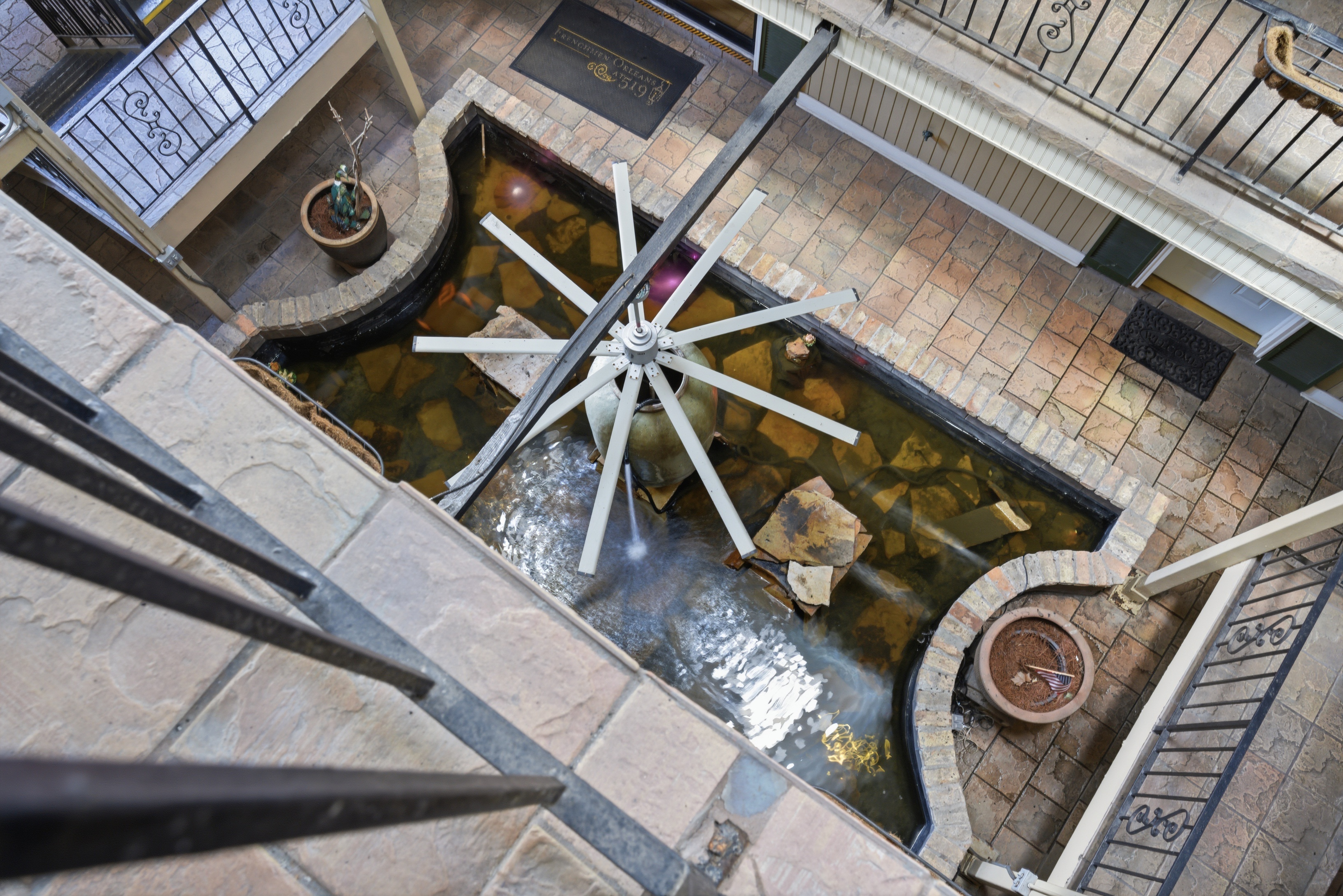 Unique water feature with sculptural detail