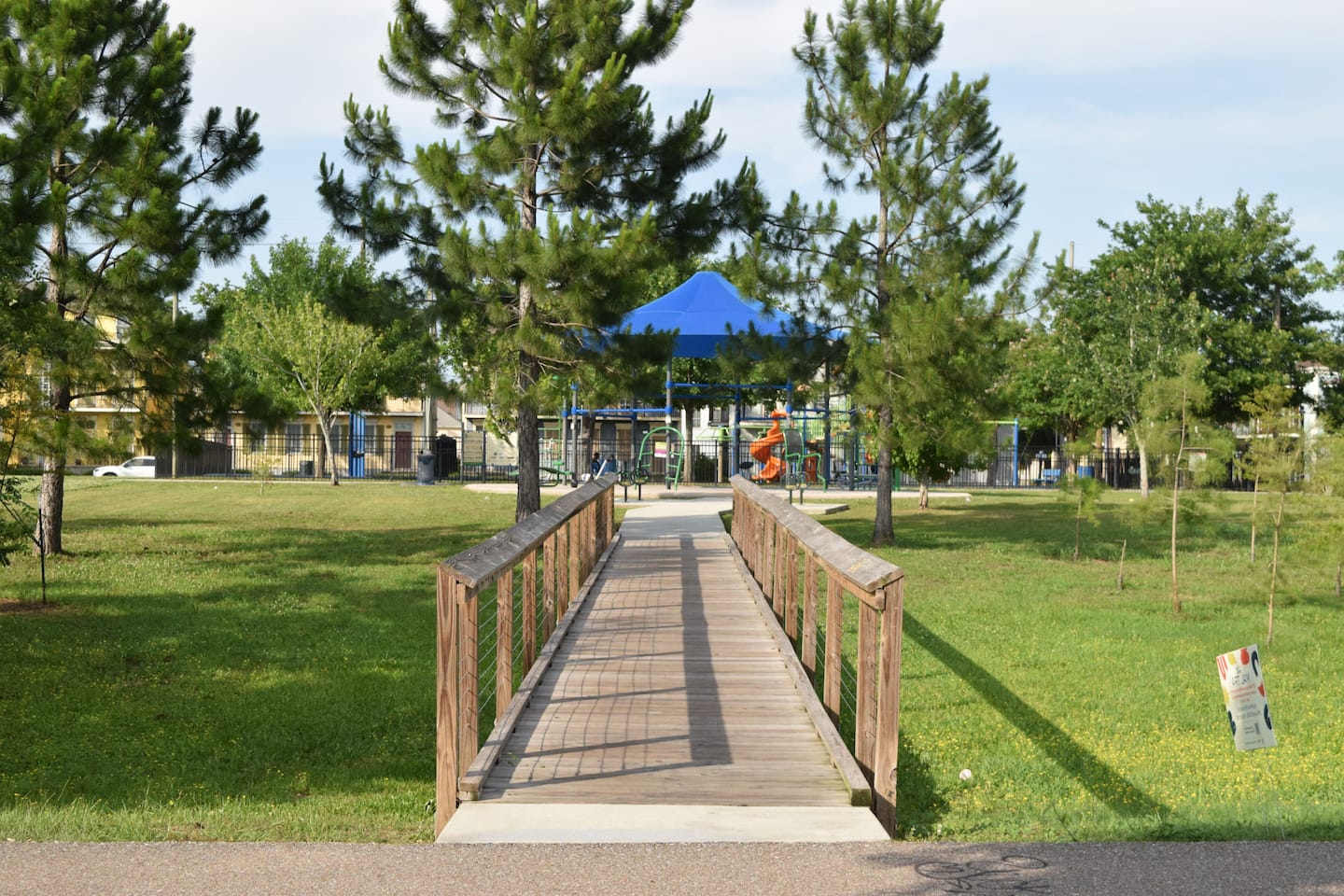 Steps to the Lafitte Greenway Park