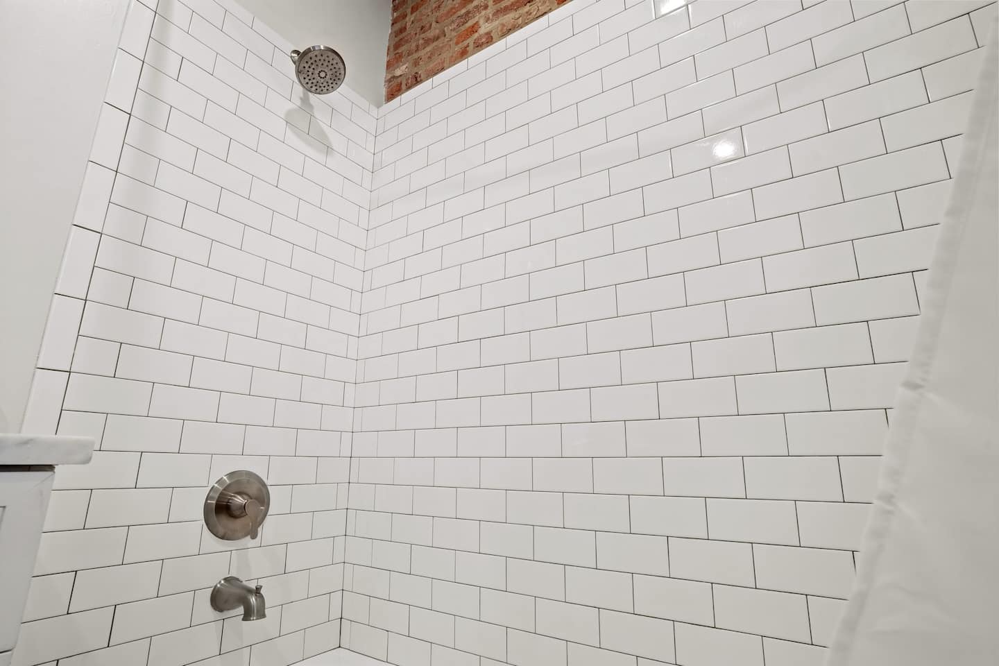 shower in the bathroom master suite