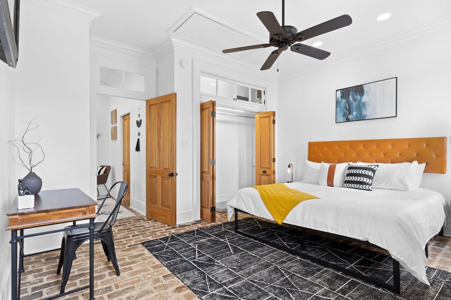 Super spacious bedroom 1  with huge closet and desk