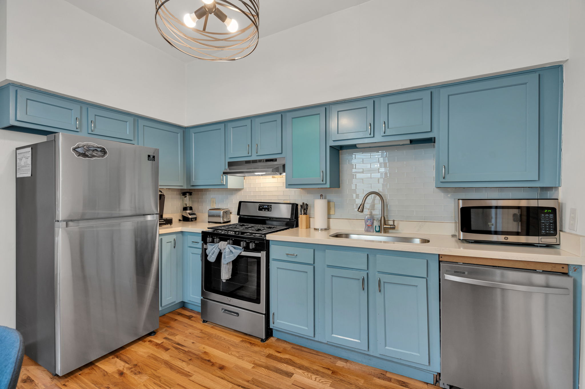 Fully equipped kitchen with modern appliances