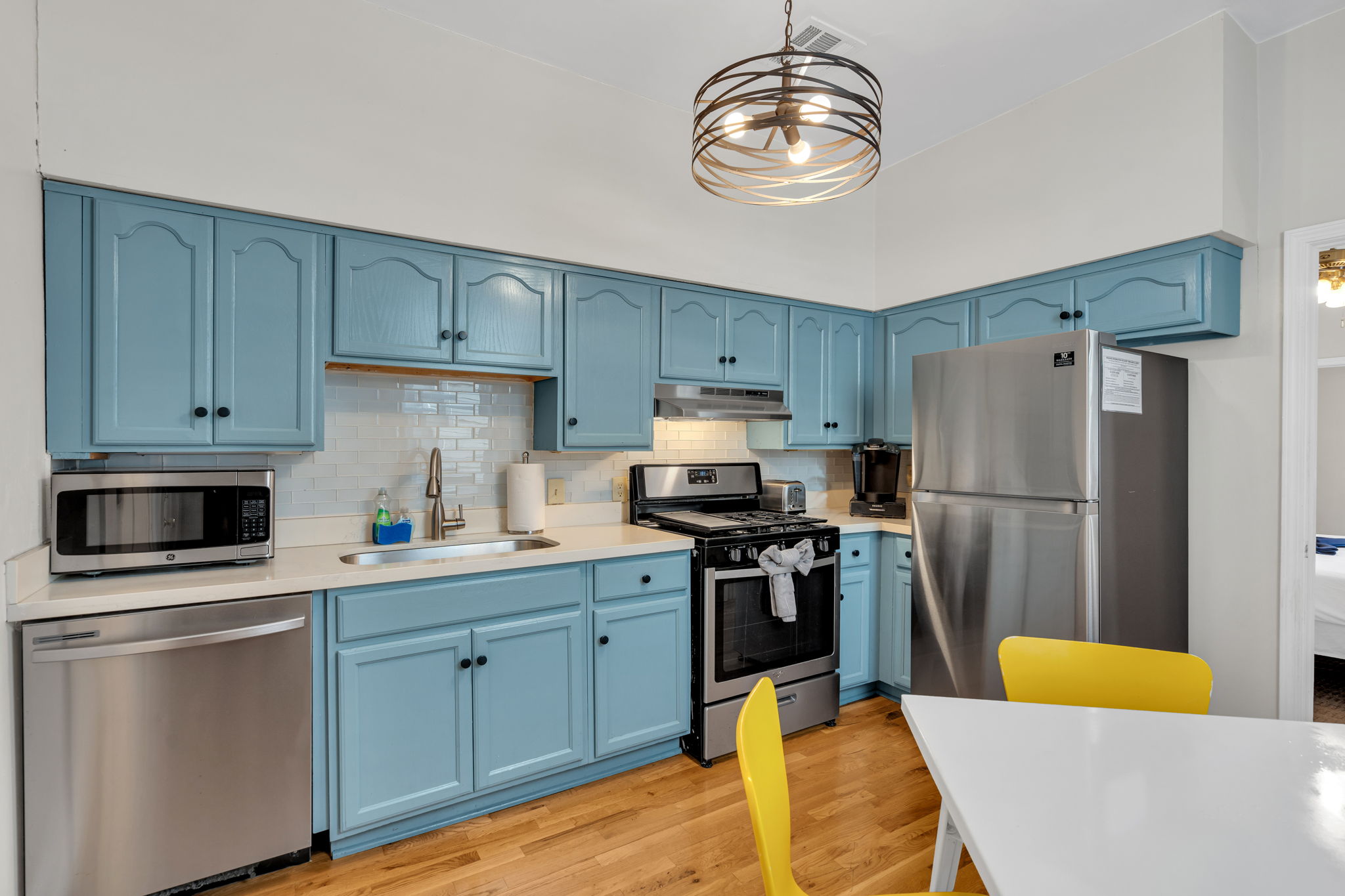 Bright kitchen with modern appliances