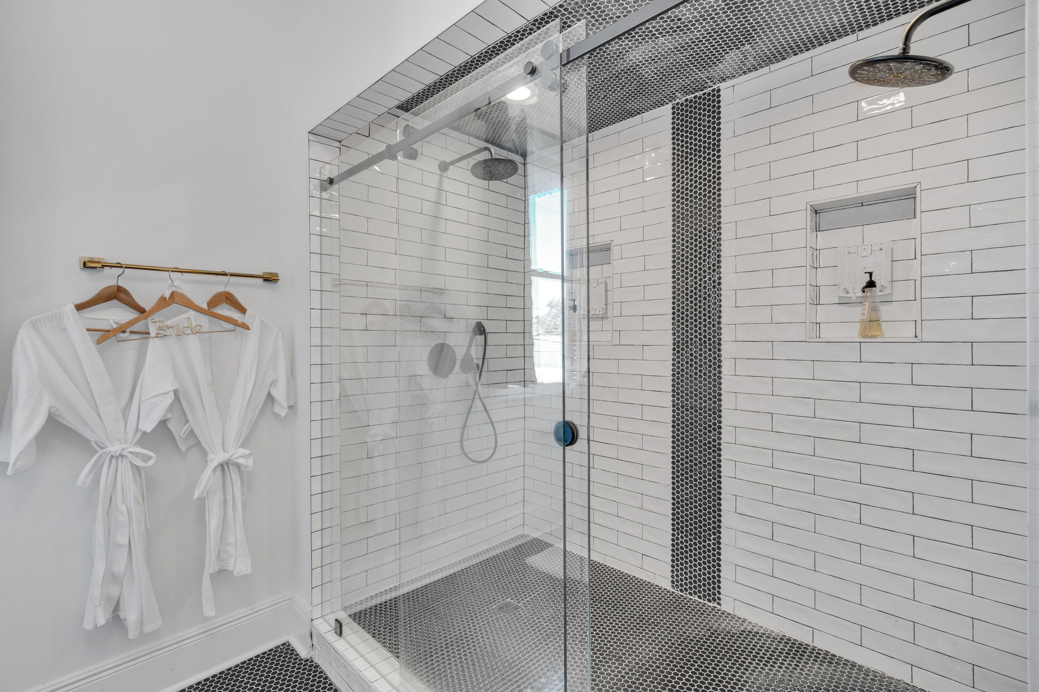 Modern walk-in shower