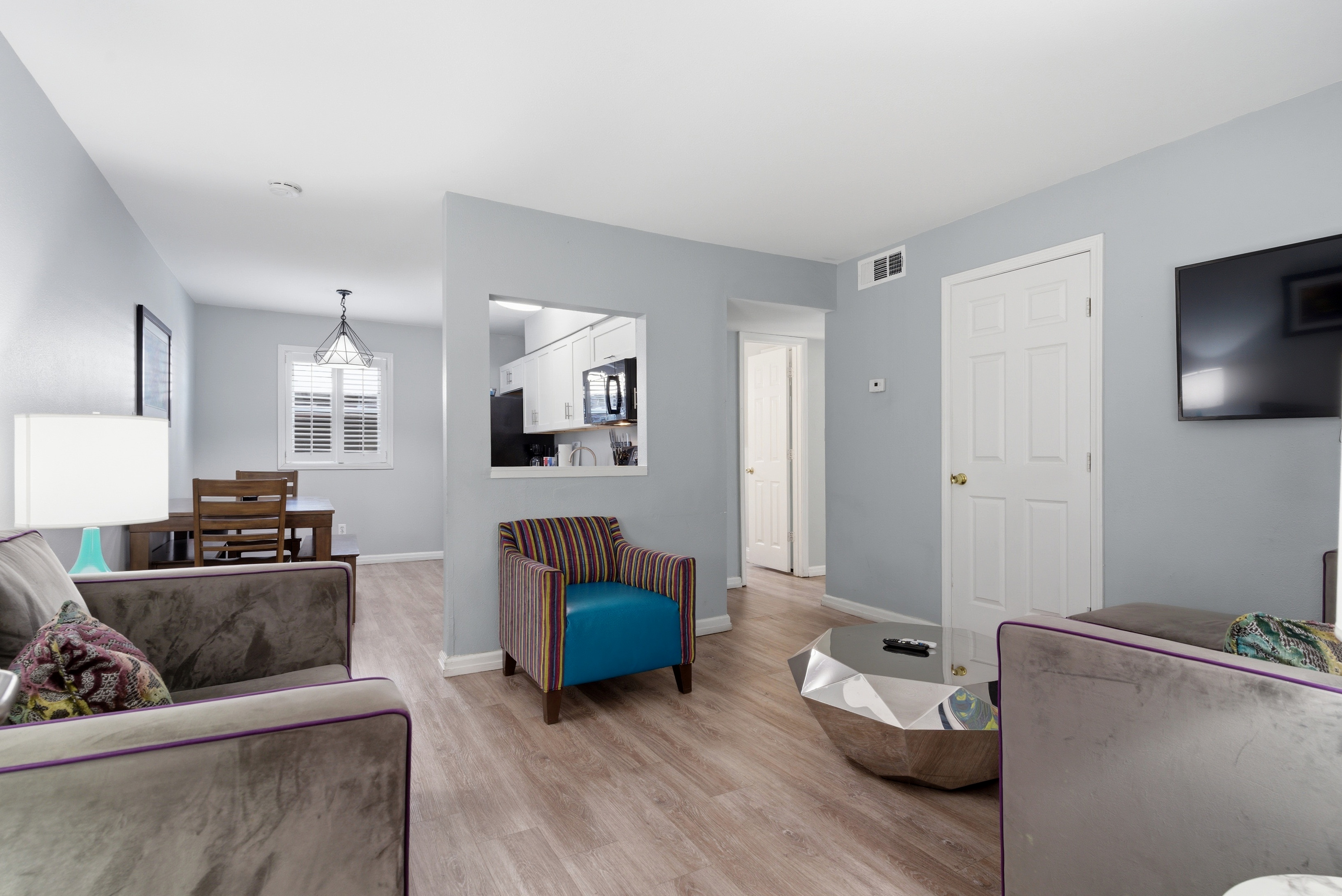 Spacious Living Room + Dining Space