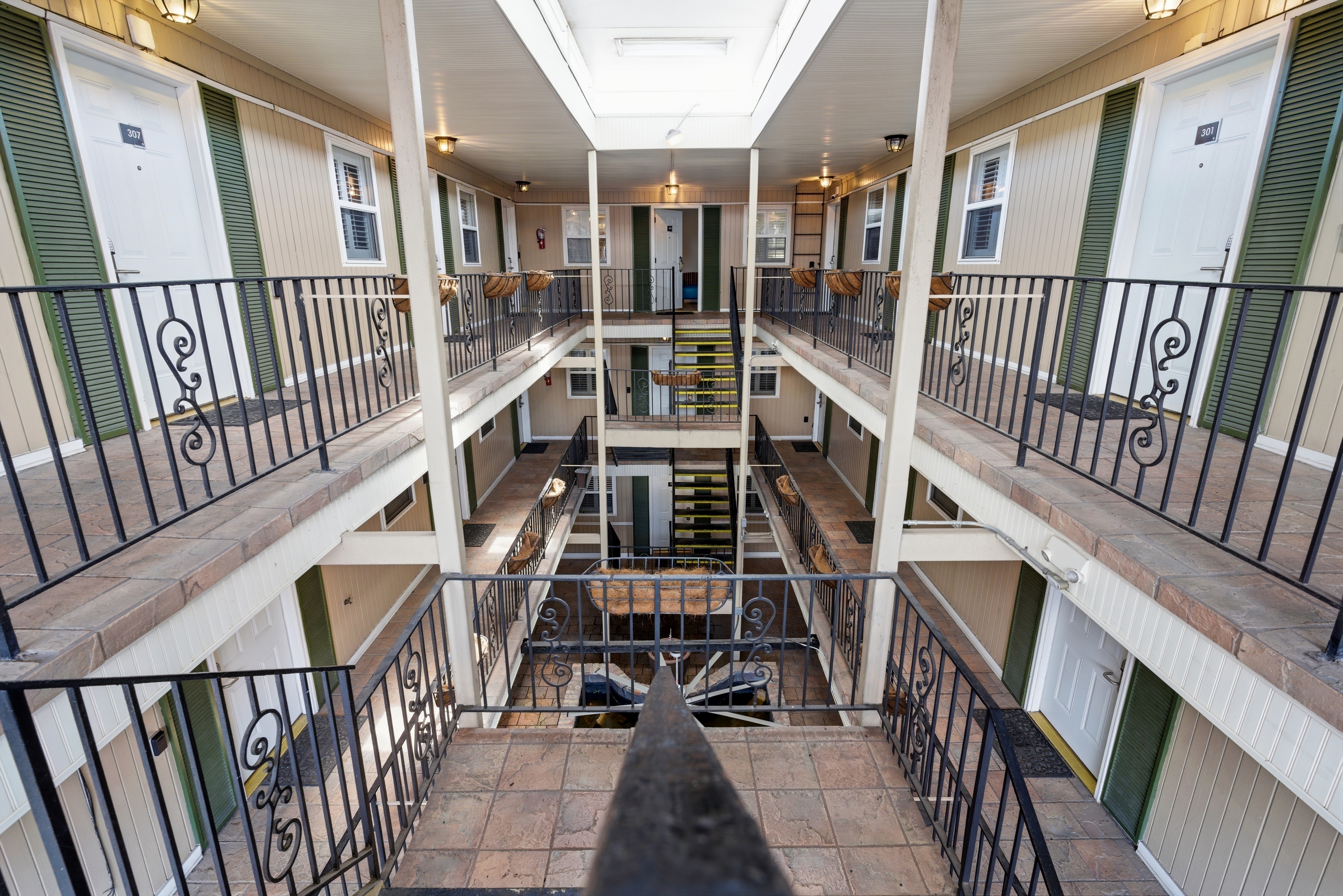 Interior balconies with a spacious feel