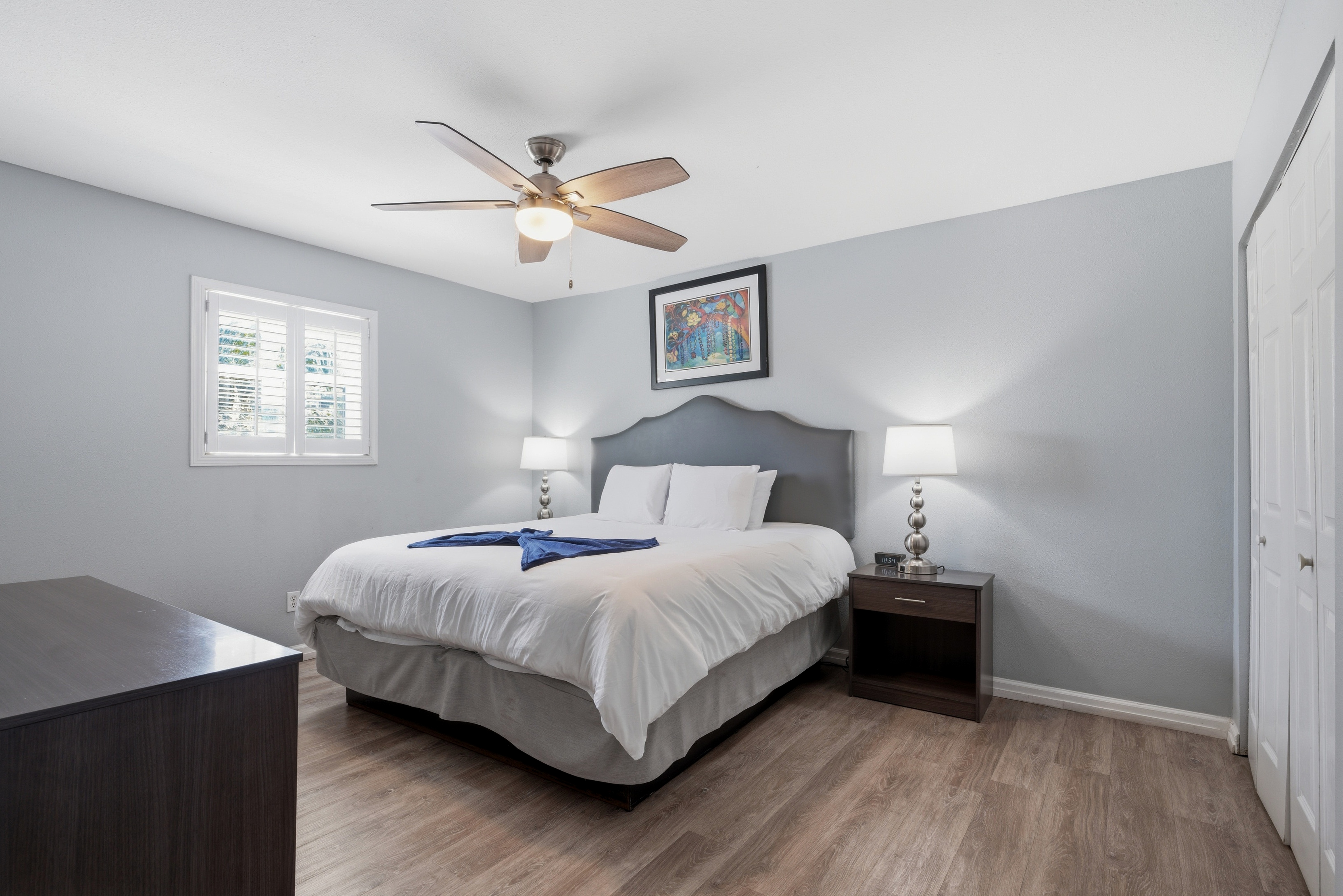 Serene primary bedroom designed for restful nights