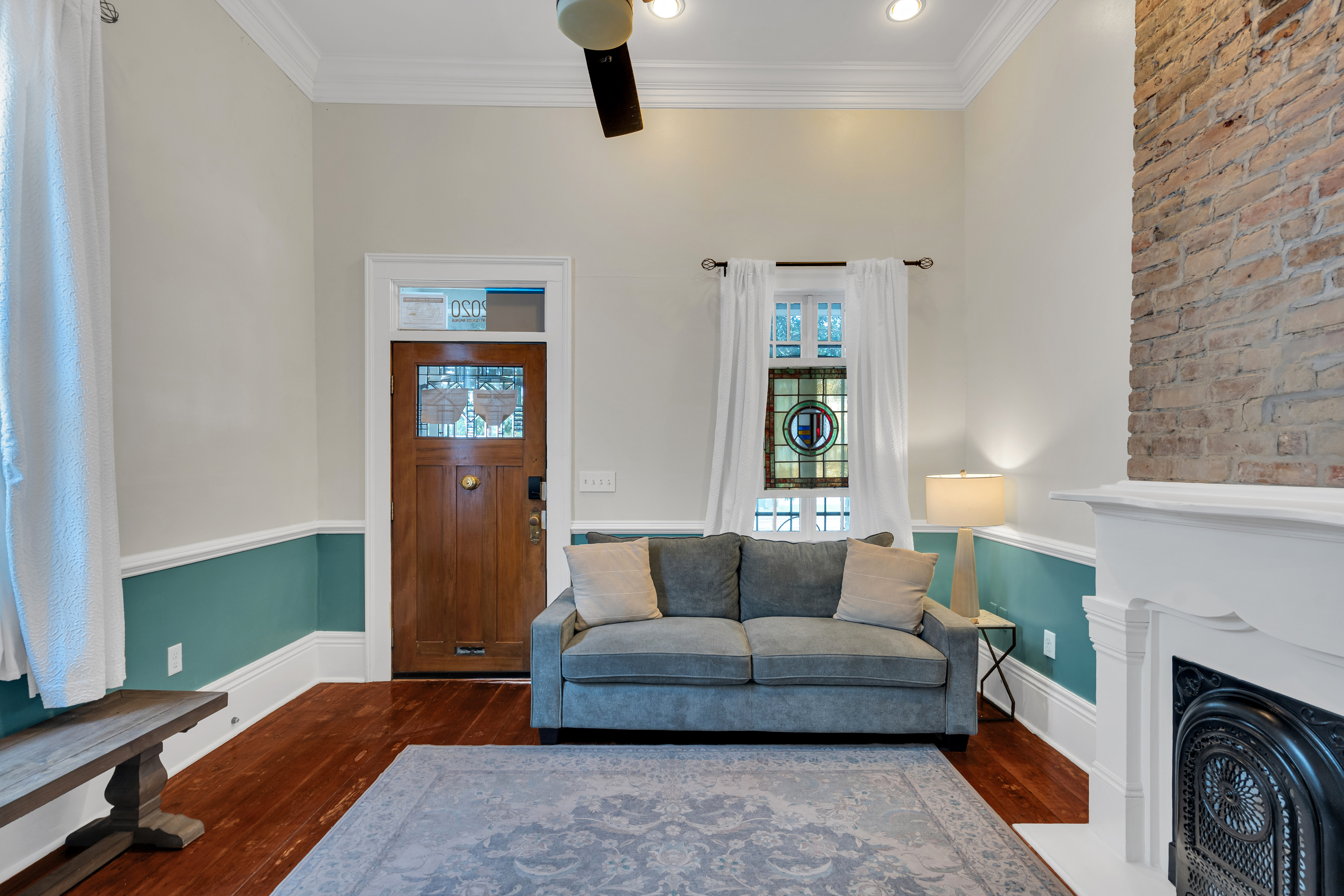 Stylish living space with modern comfort and cozy touches.