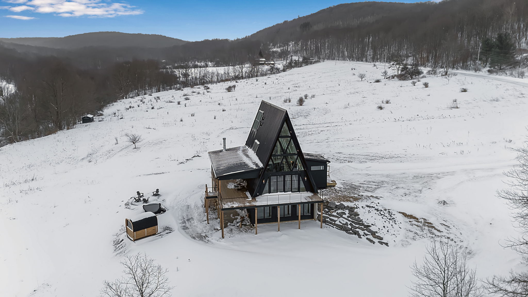 Newly Built Luxury EVL A-Frame (Sauna & Hot Tub) — Ellicottville, NY — vacation rental