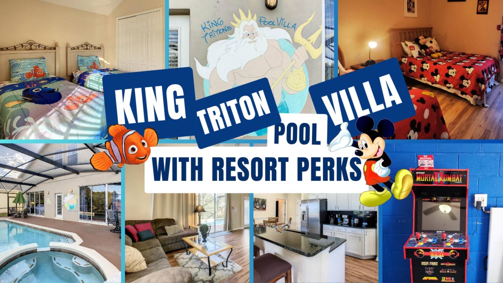 Triton Villa: King beds, private pool, and resort perks await! 👑🏊‍♂️