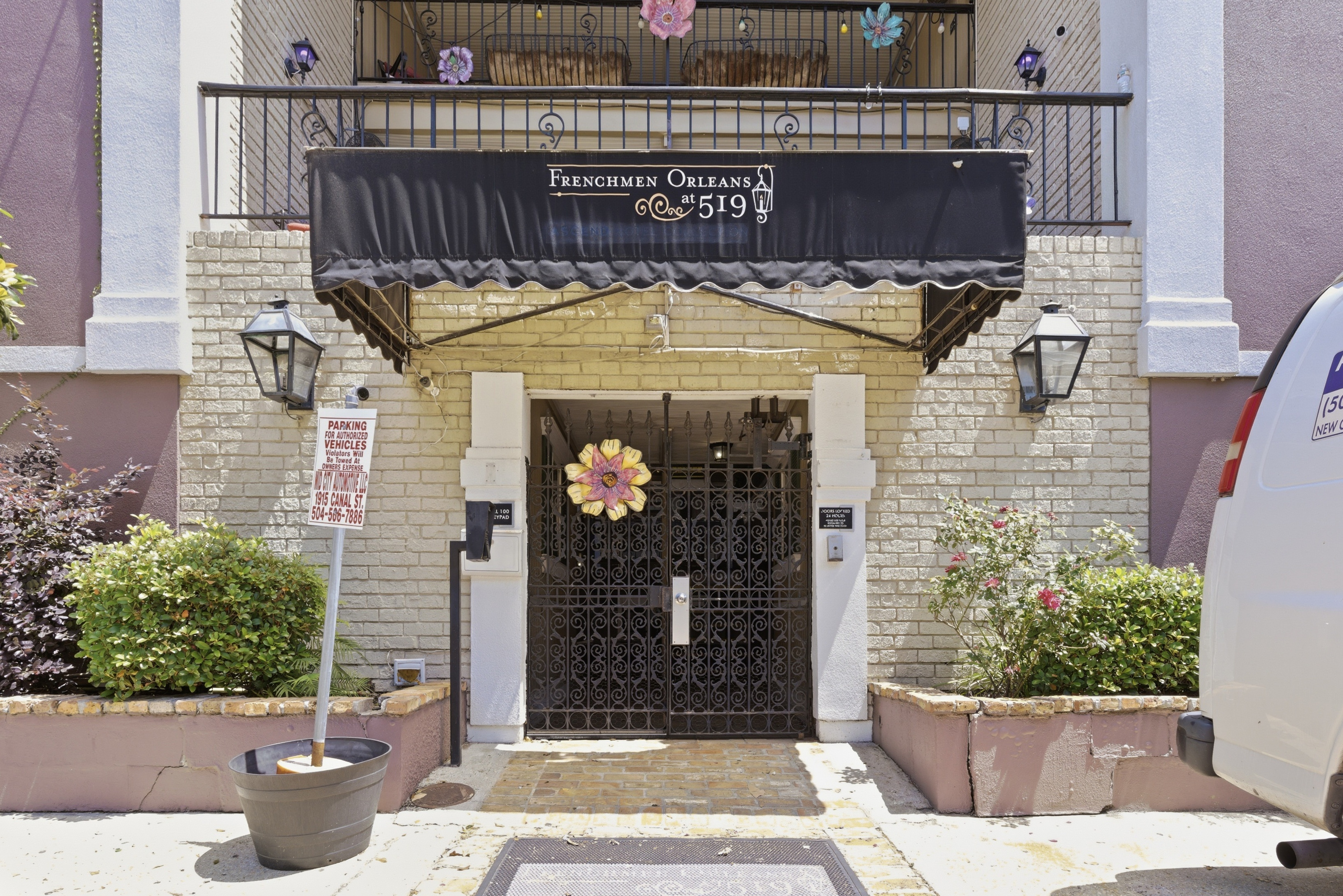 Charming historic building entrance