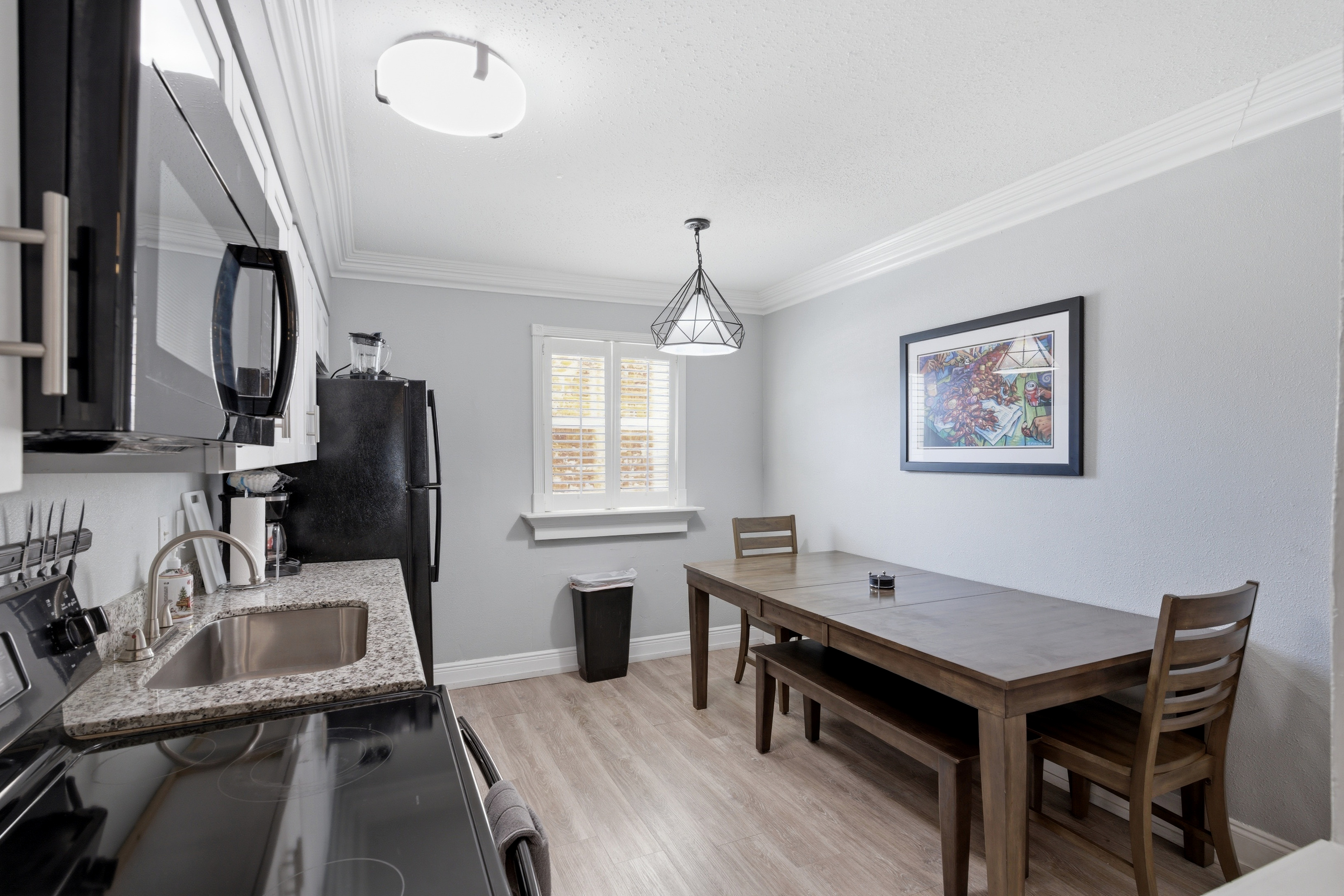 Dining space for easy shared meals