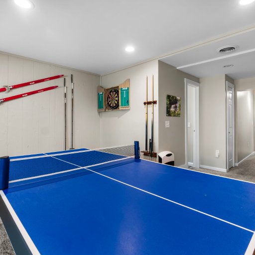 Dual-use table for ping pong and pool—endless fun!
