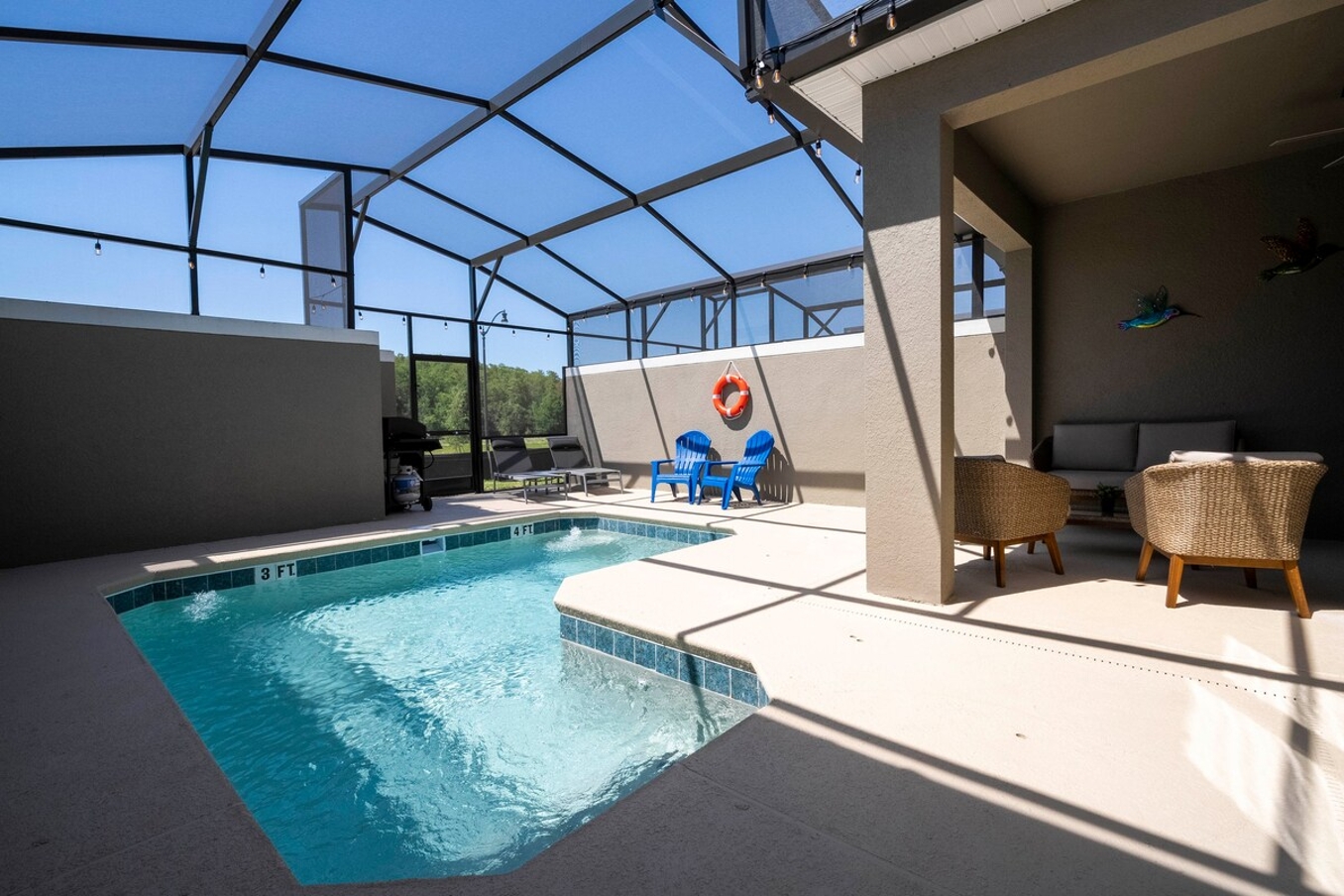 Create family memories by the private pool