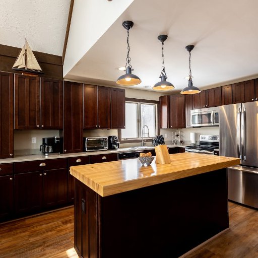 Spacious and fully equipped kitchen with modern appliances—perfect for preparing meals for your group