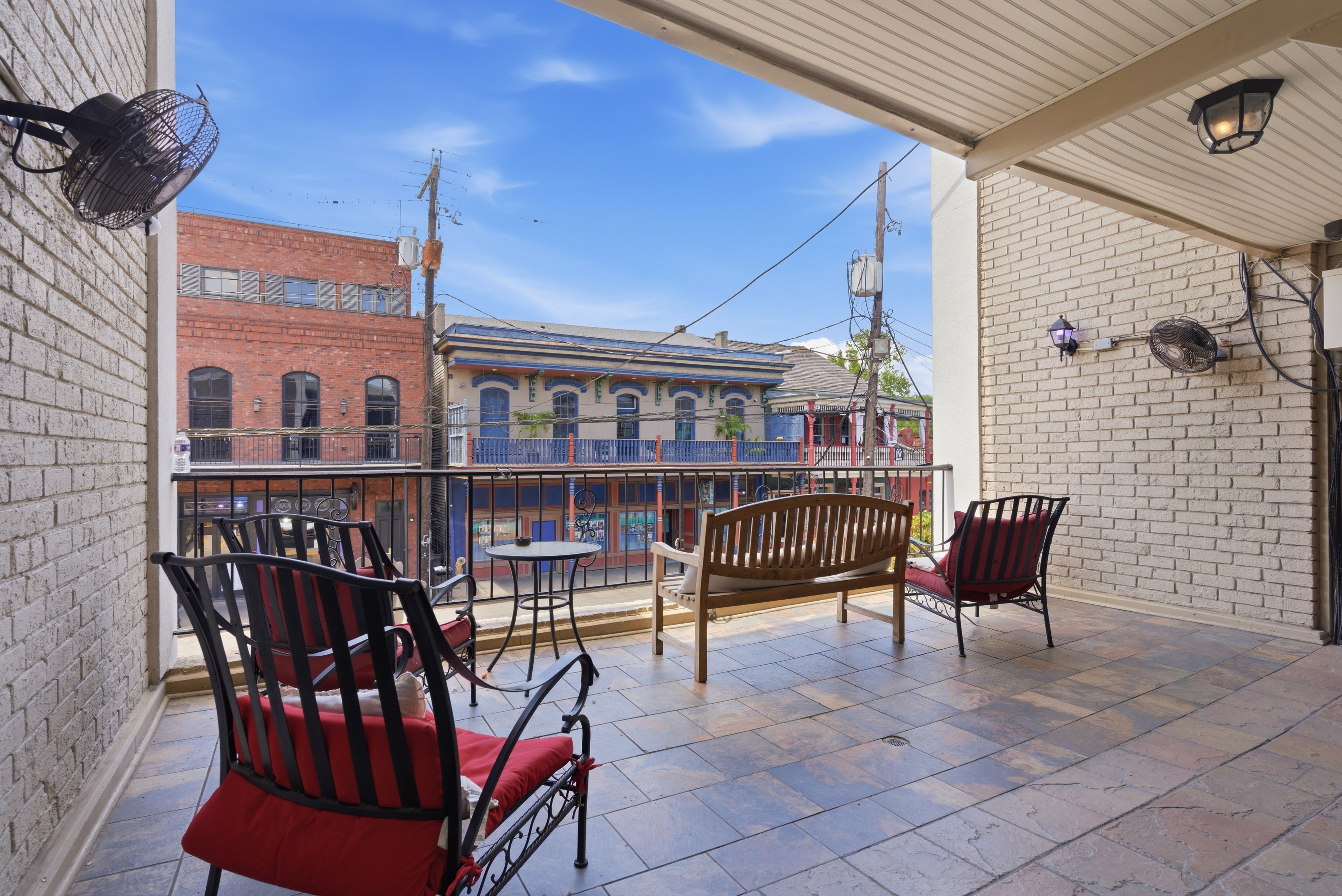 Balcony overlooking French Quarter vibes