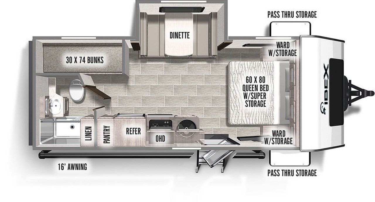 [67] 2021 Forest River Ibex 20BHS floor plan