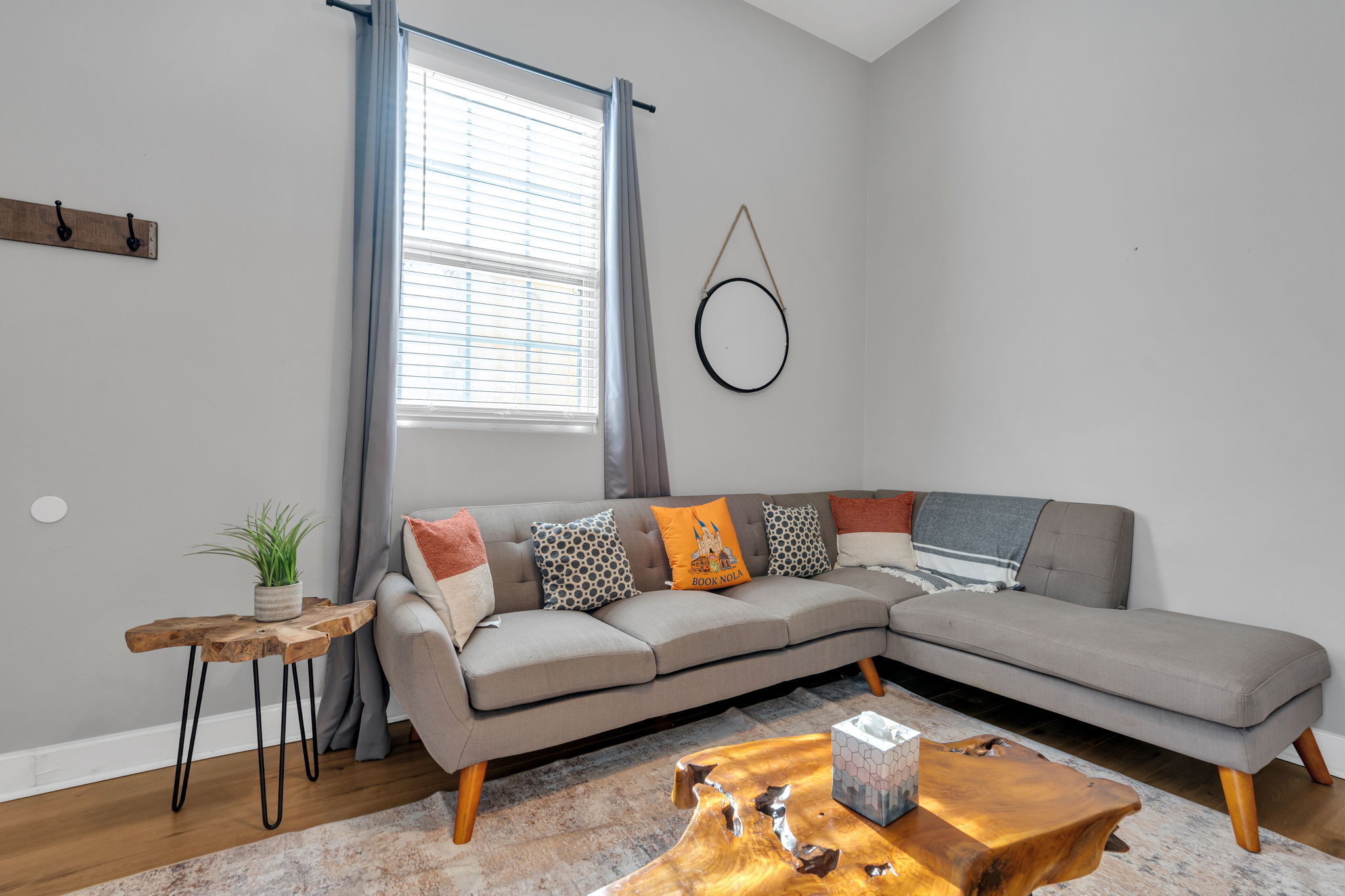 Spacious living room designed for relaxing together