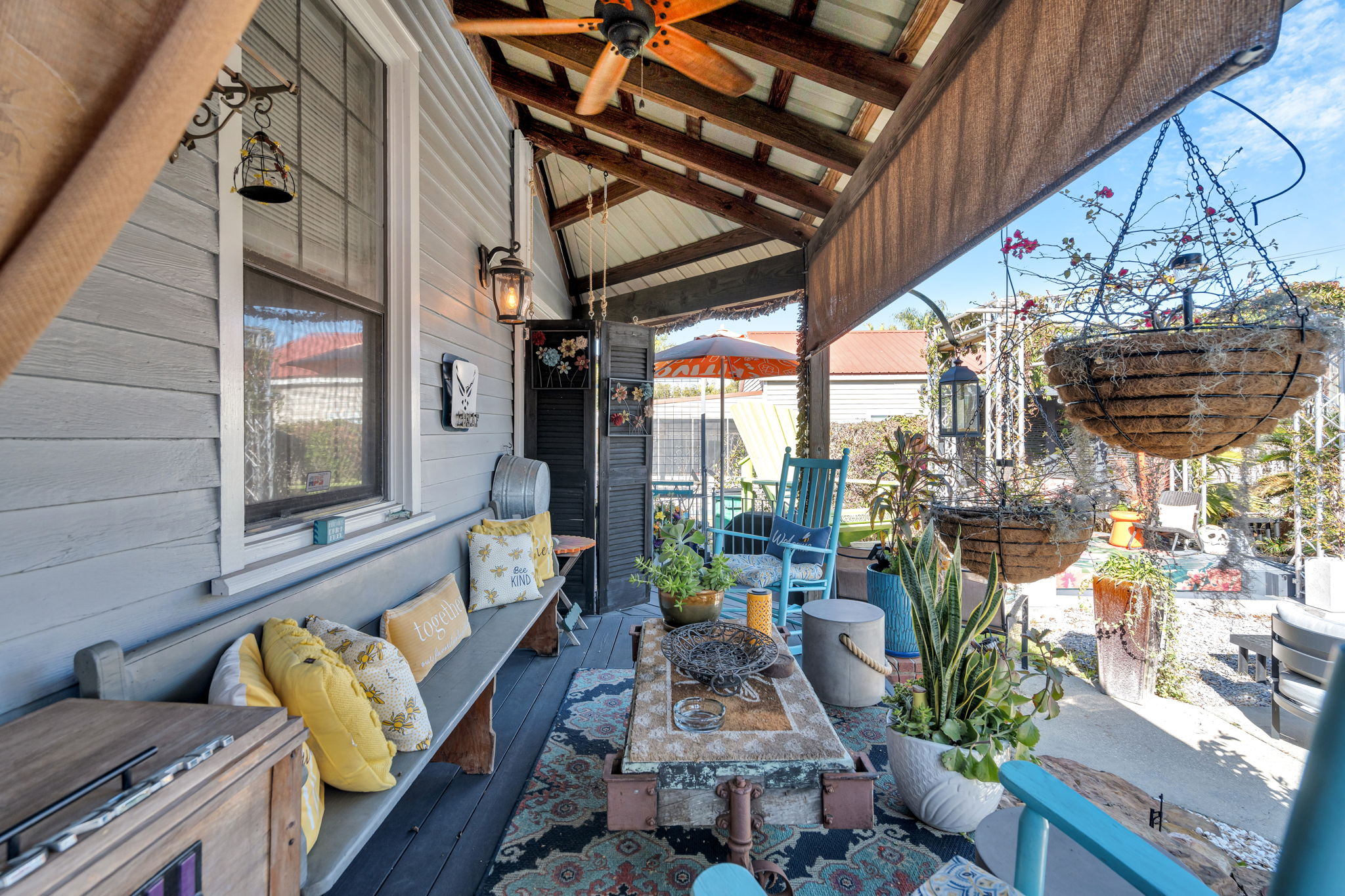 Covered porch made for slow mornings