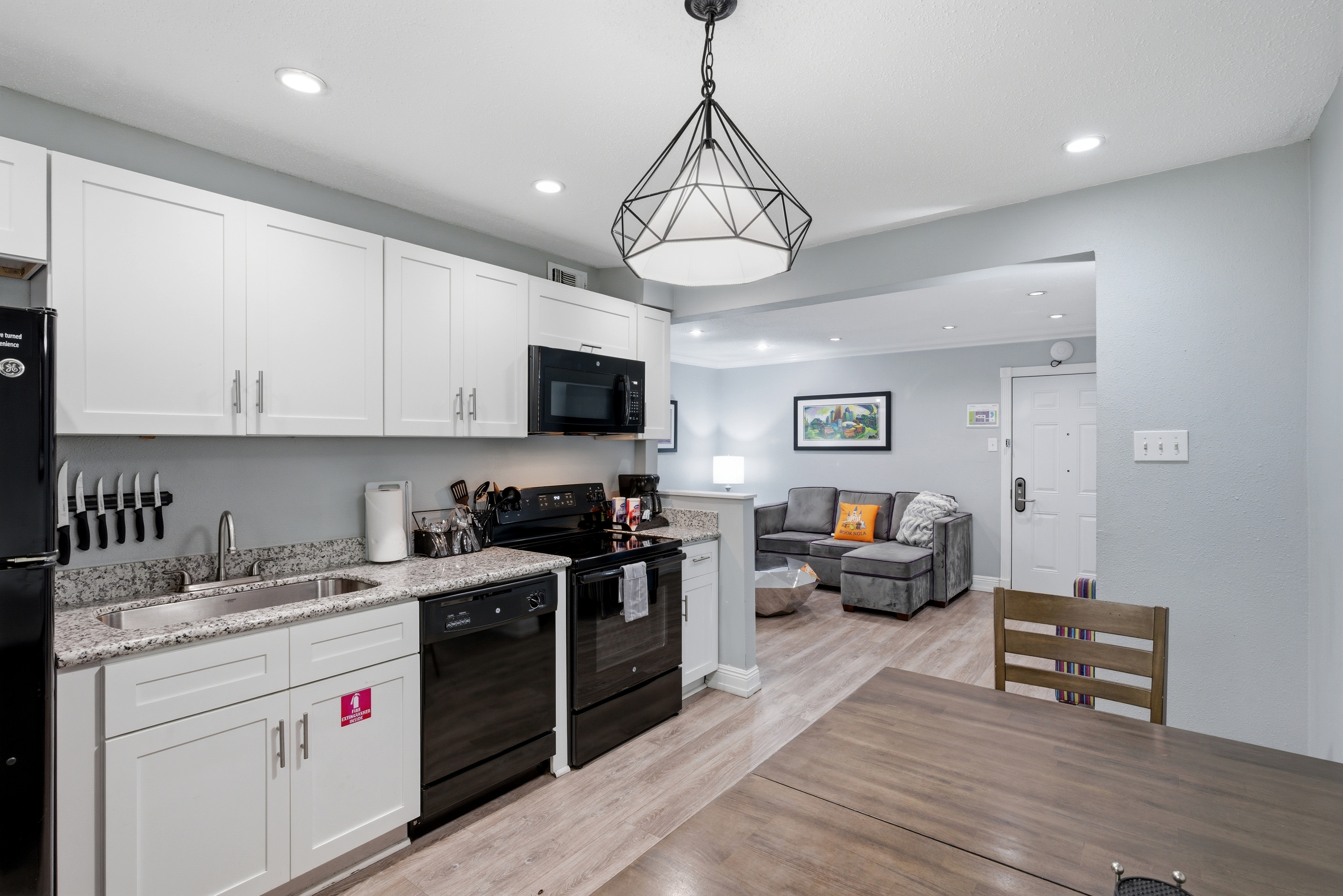 Modern kitchen ready for home cooking