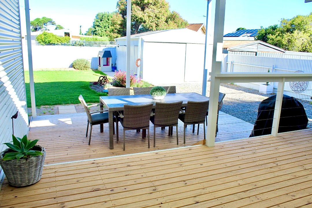 Upgraded outdoor deck and pergola with BBQ and alfresco dining