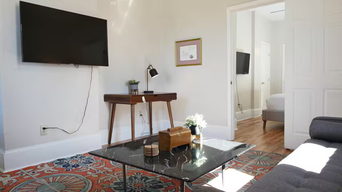 Living room with Smart TV.
