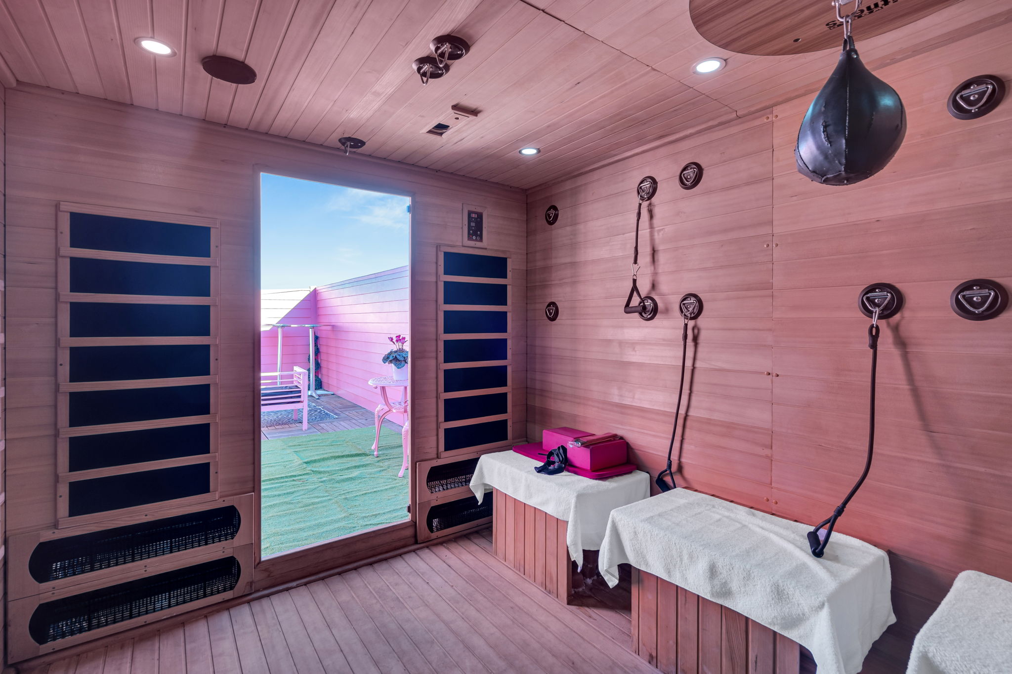 Private sauna for ultimate relaxation