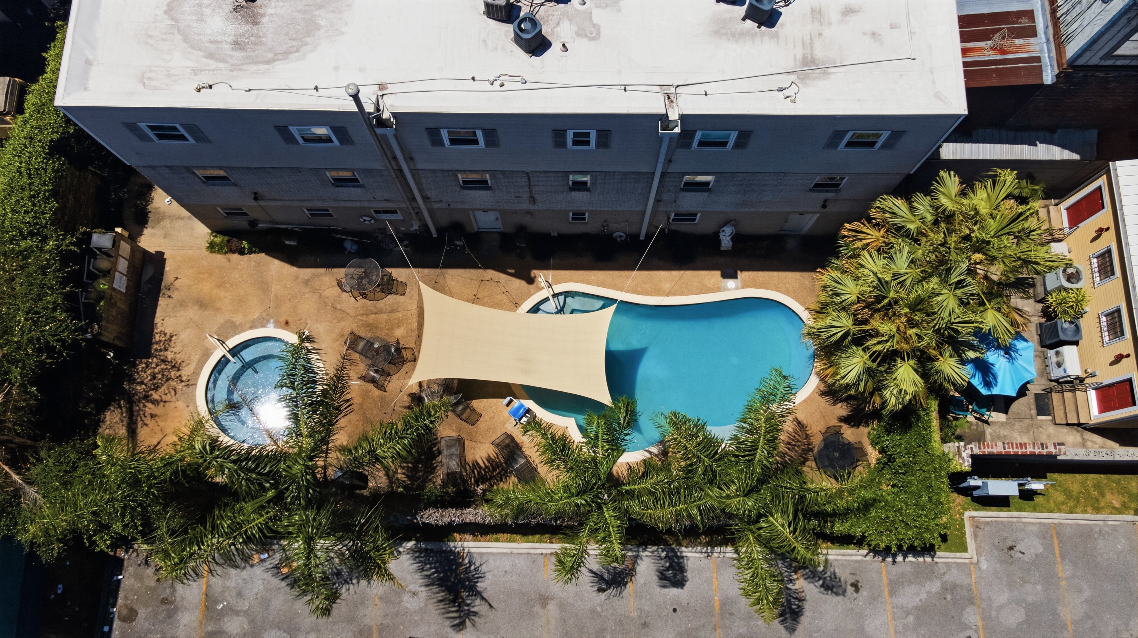 Relaxing pool area for sunny days