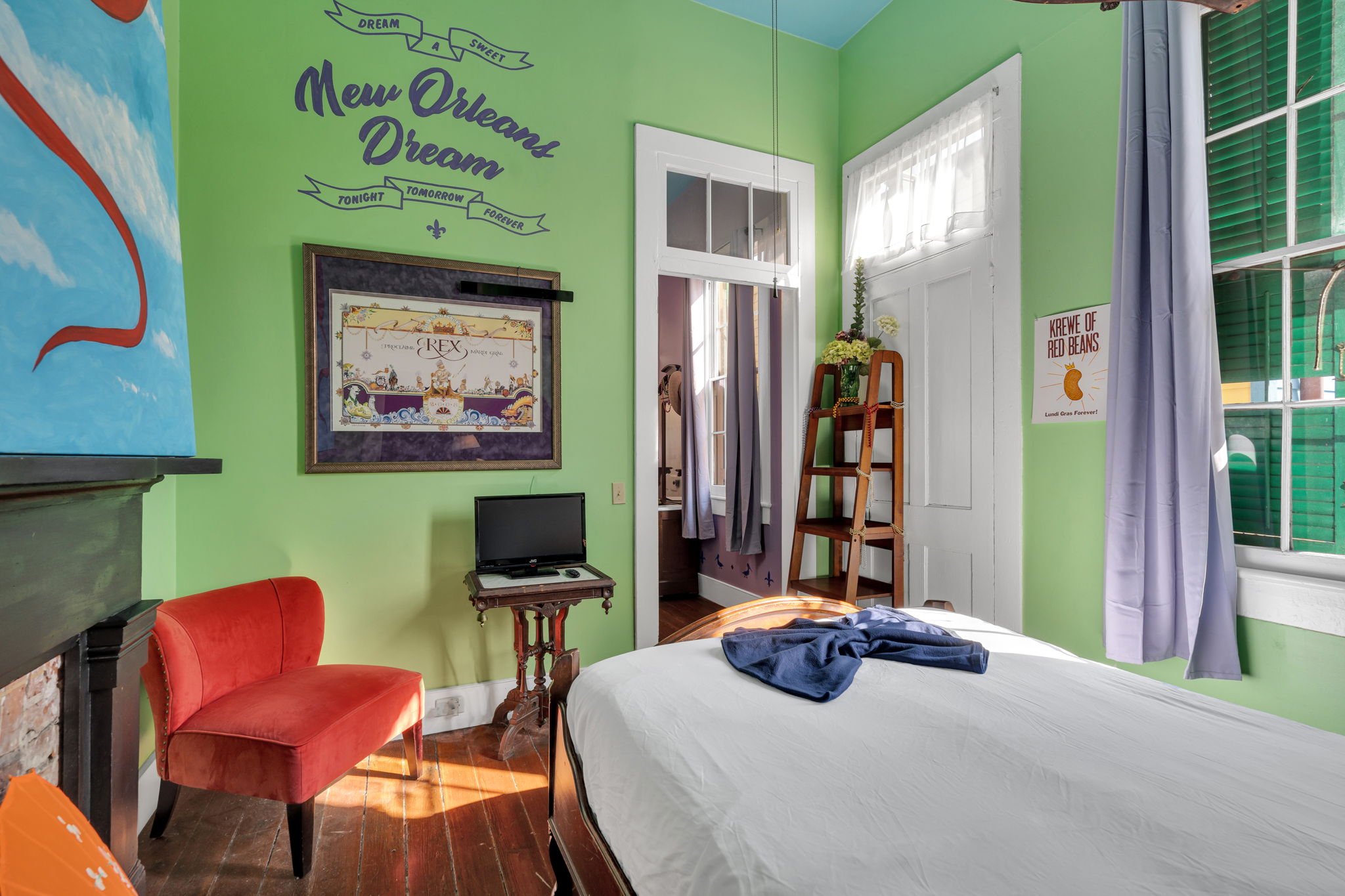 Experience NOLA's unique culture in this vibrant, Krewe-themed suite