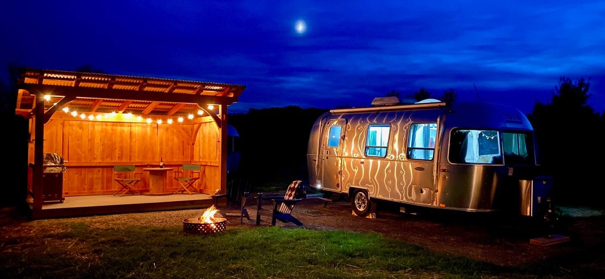 Romantic FLX Airstream Escape w/ Pond & Fire Pit — Hector, NY — vacation rental