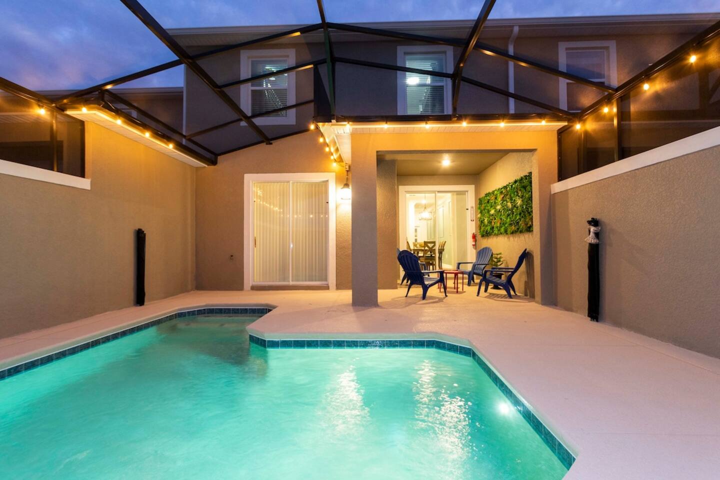 A private pool for the families enjoyment. Pool heating service available for the cold days and security pool fence for kids.