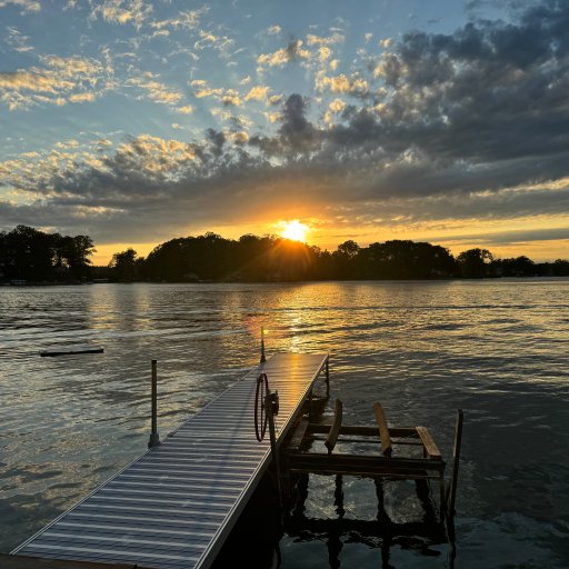 Sunset from the end of the private dock