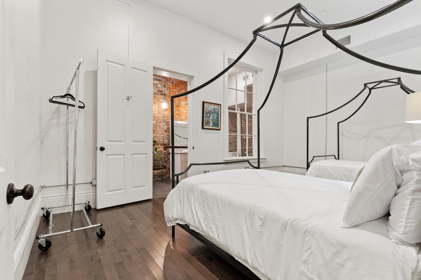 Full sized beds in  bedroom 2 with ensuite bathroom