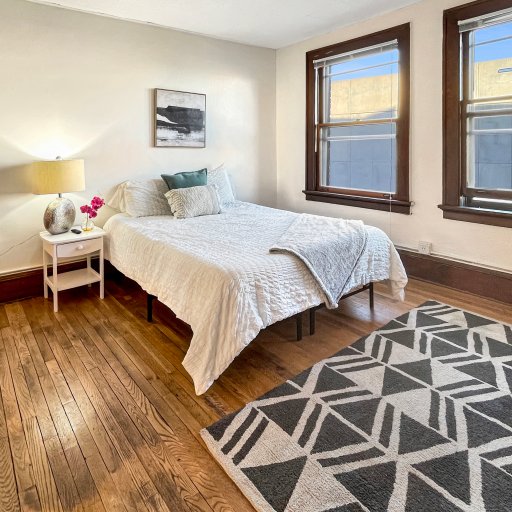 Beautiful hardwood floors and natural light