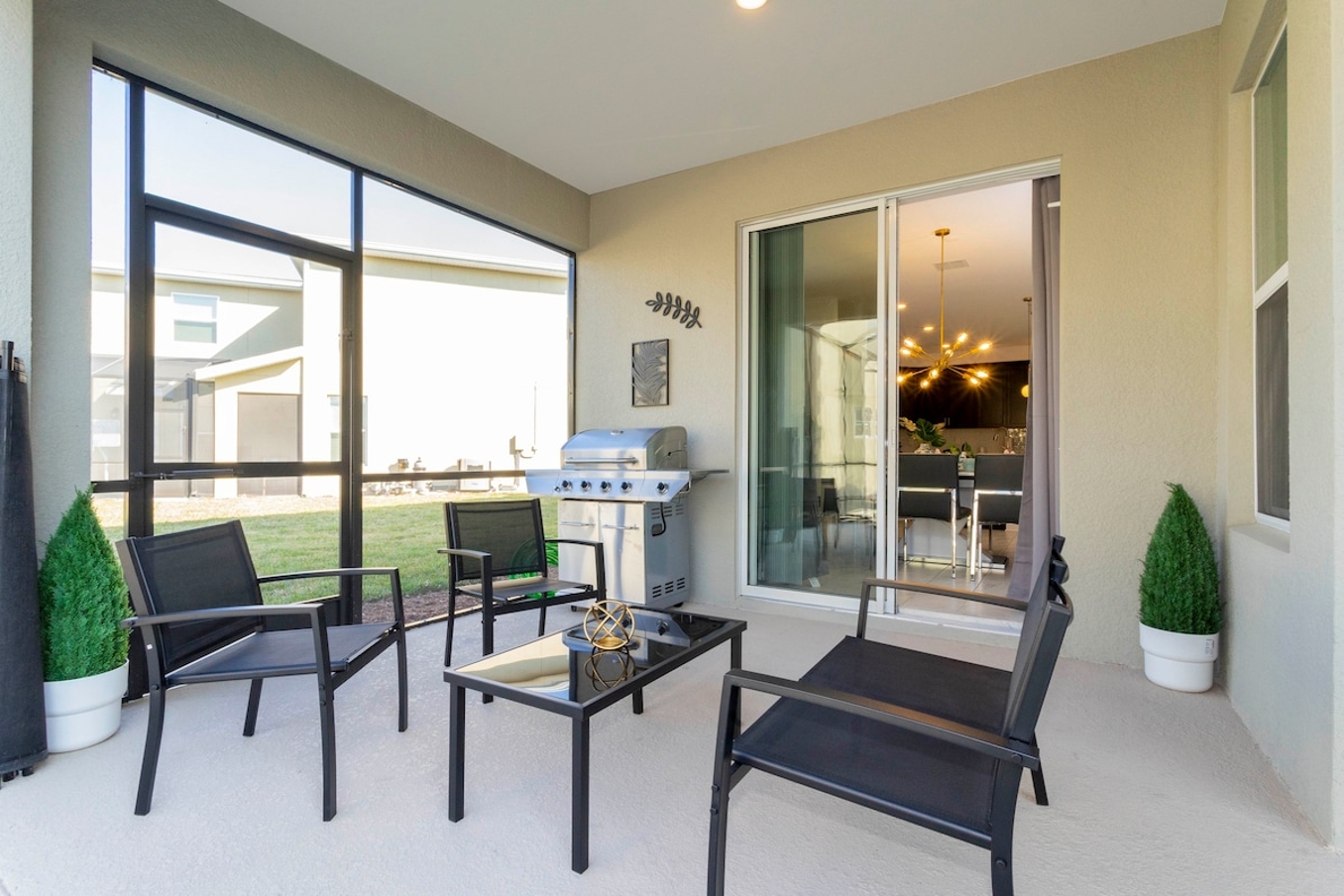 . Whether you’re sipping a morning coffee or hosting a sunset soirée, this patio promises a delightful escape for your vacation home.