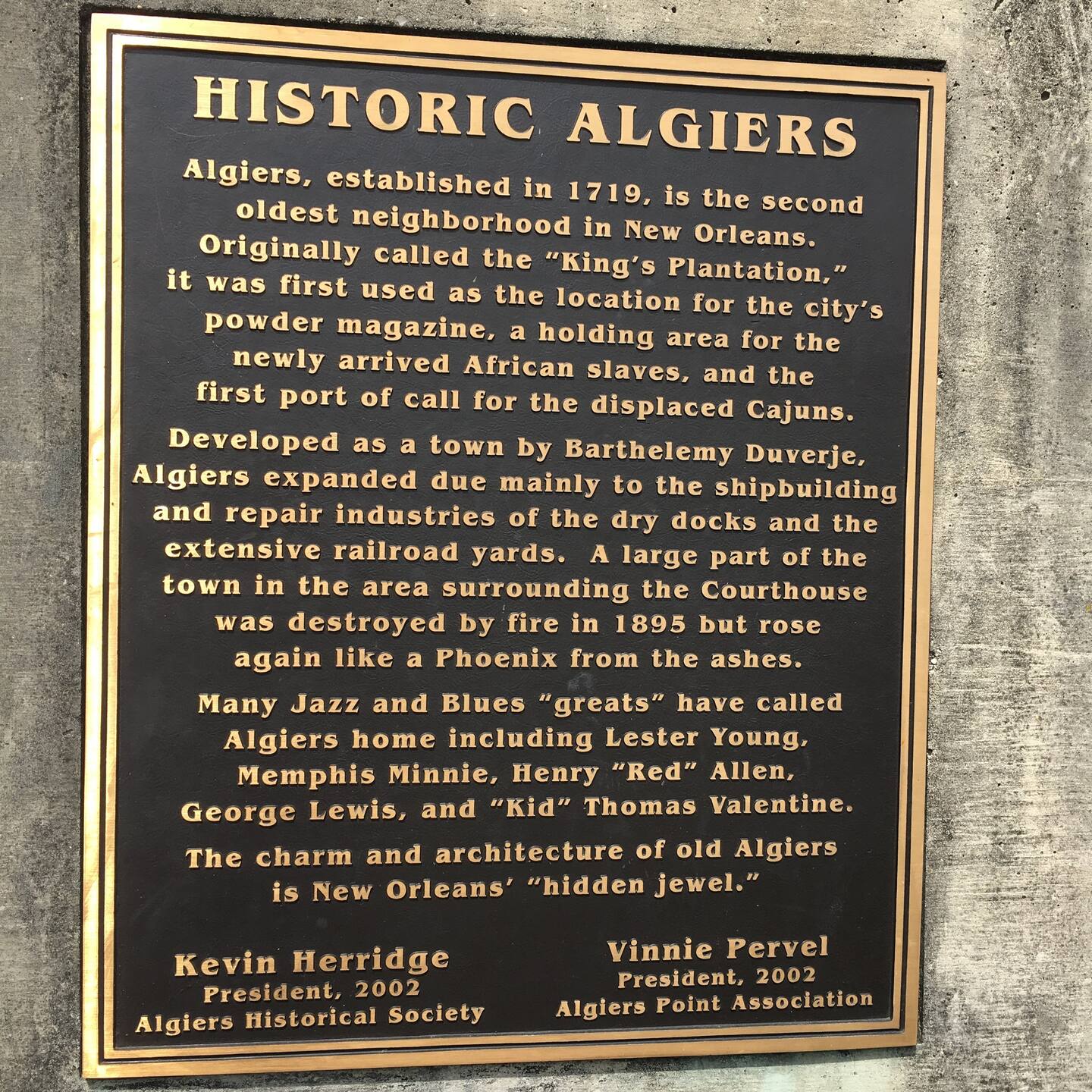 Historic Algiers - New Orleans' second oldest neighborhood.